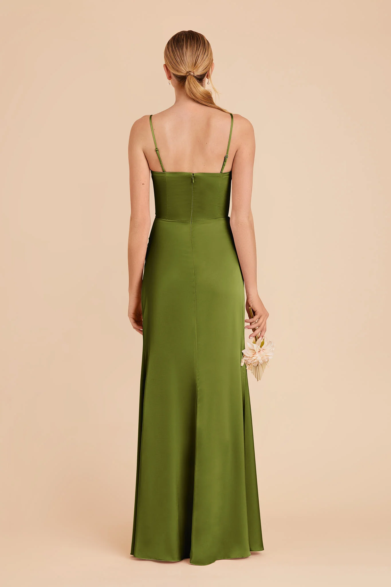 Anne Matte Satin Dress - Cactus - Image 5