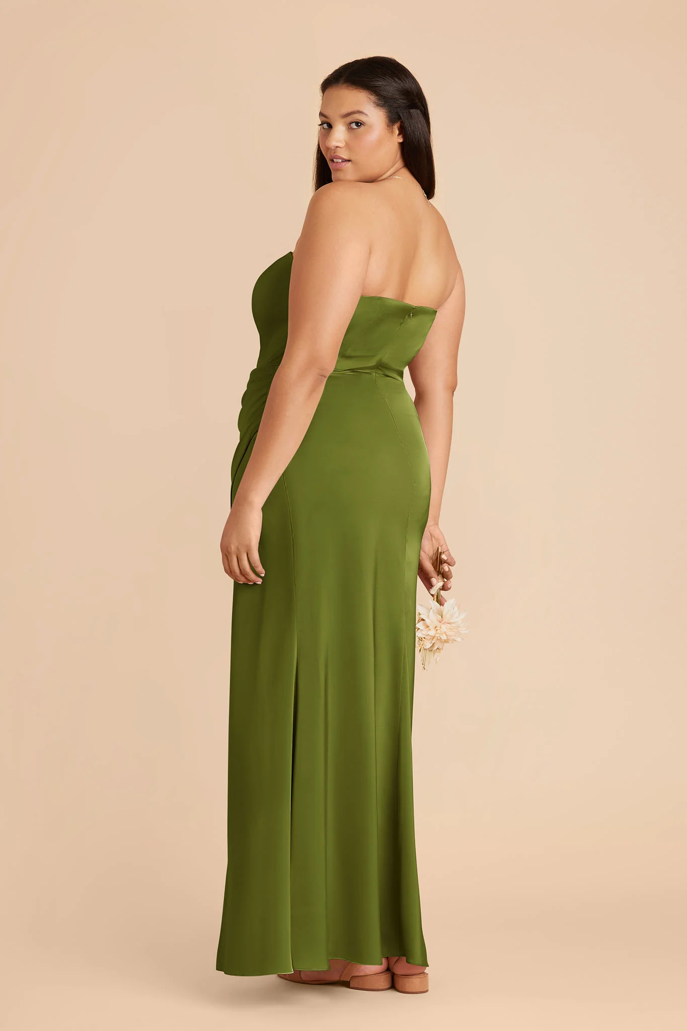 Anne Matte Satin Dress - Cactus - Image 7