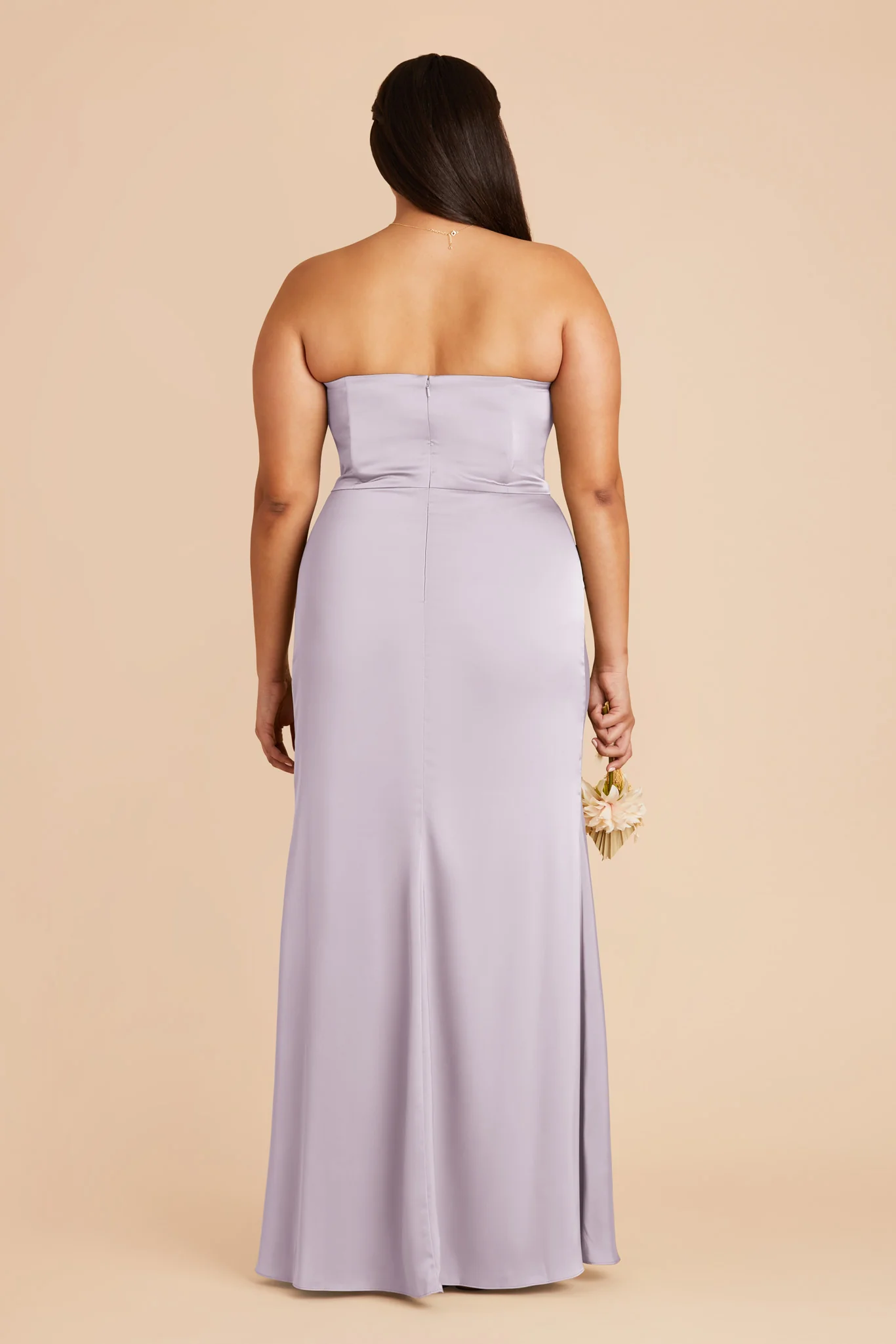 Anne Matte Satin Dress - Dusty Lilac - Image 12