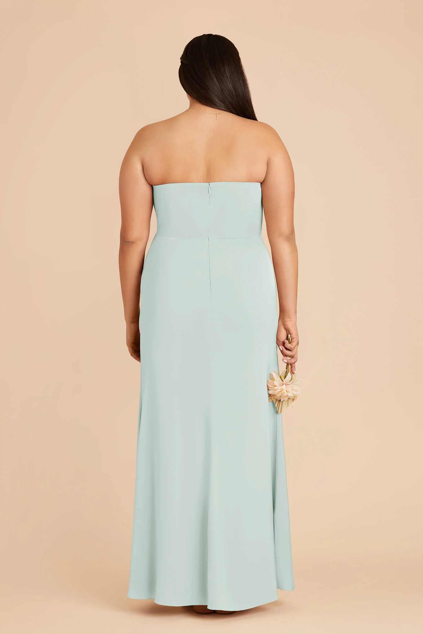 Anne Matte Satin Dress - Mint - Image 7