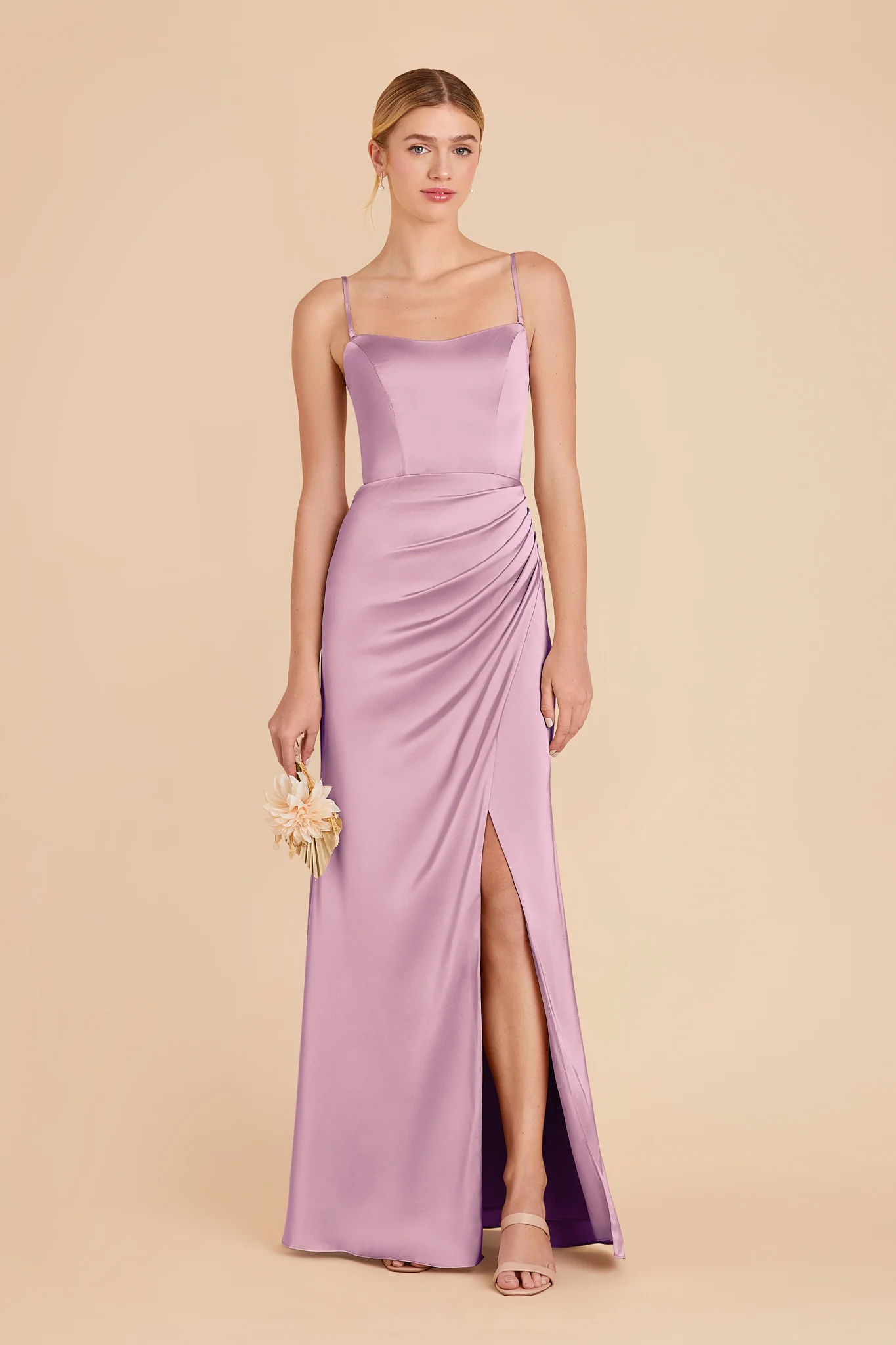 Anne Matte Satin Dress - Orchid - Image 3