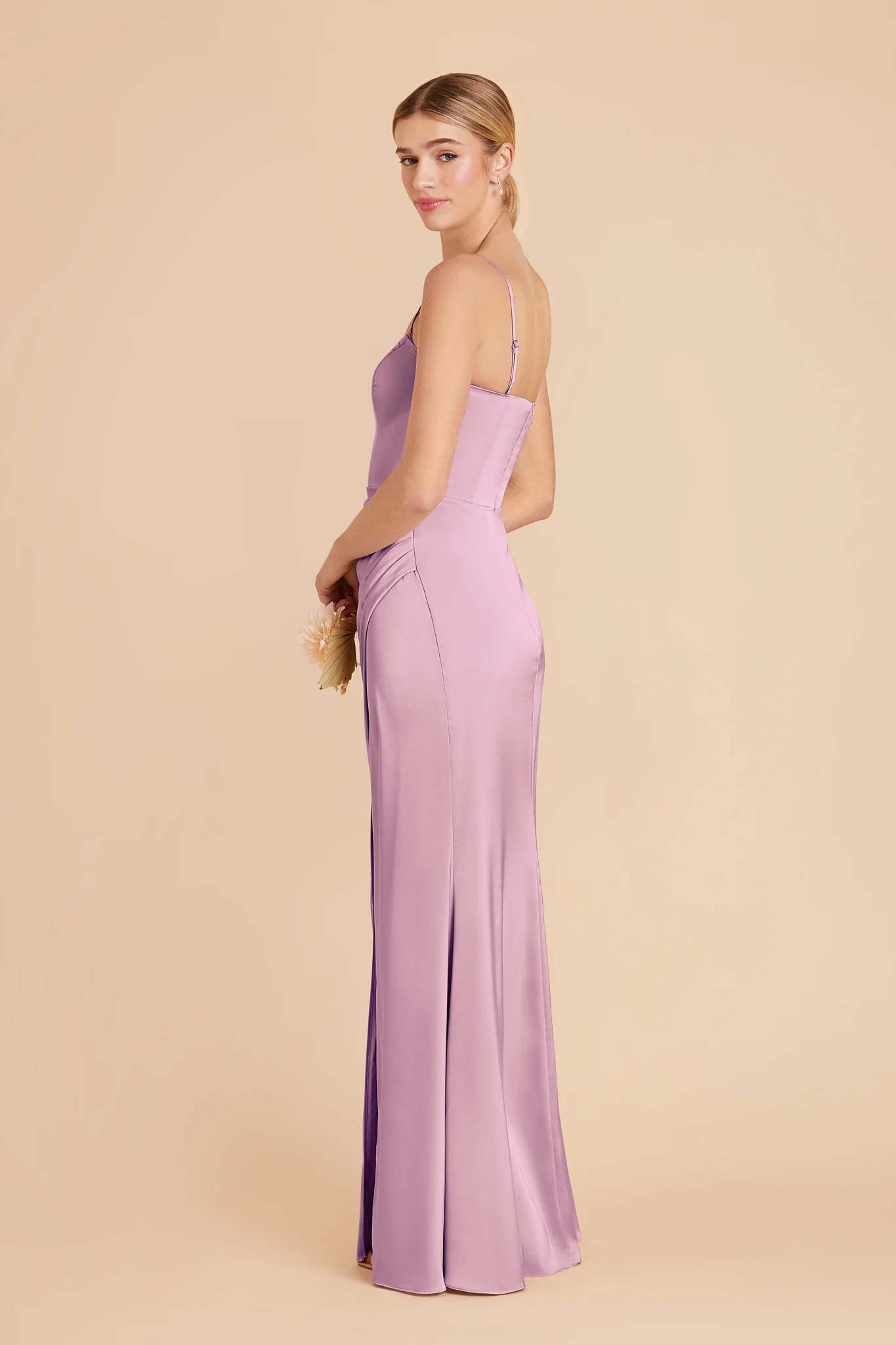 Anne Matte Satin Dress - Orchid - Image 4