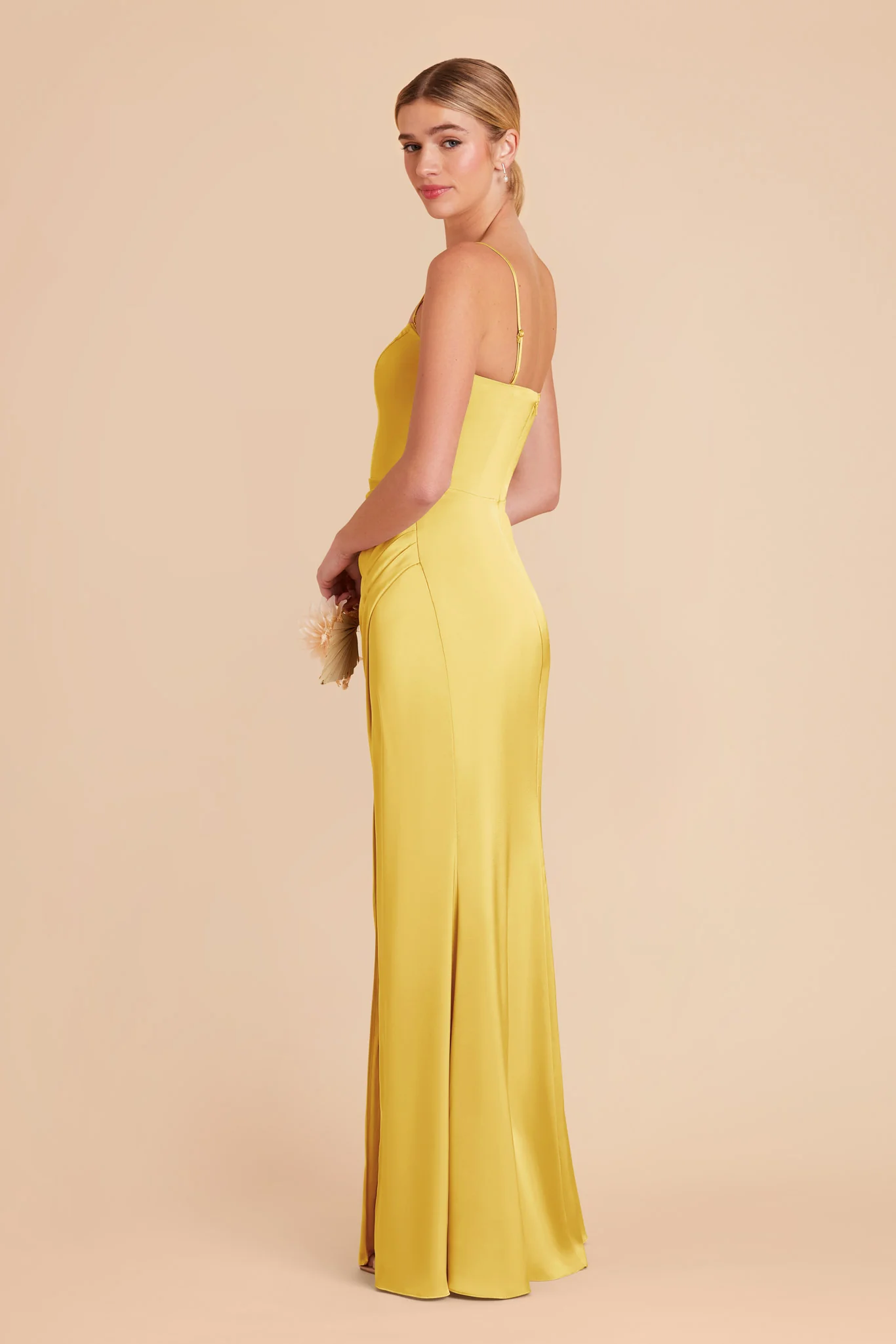 Anne Matte Satin Dress - Sunflower Yellow - Image 6