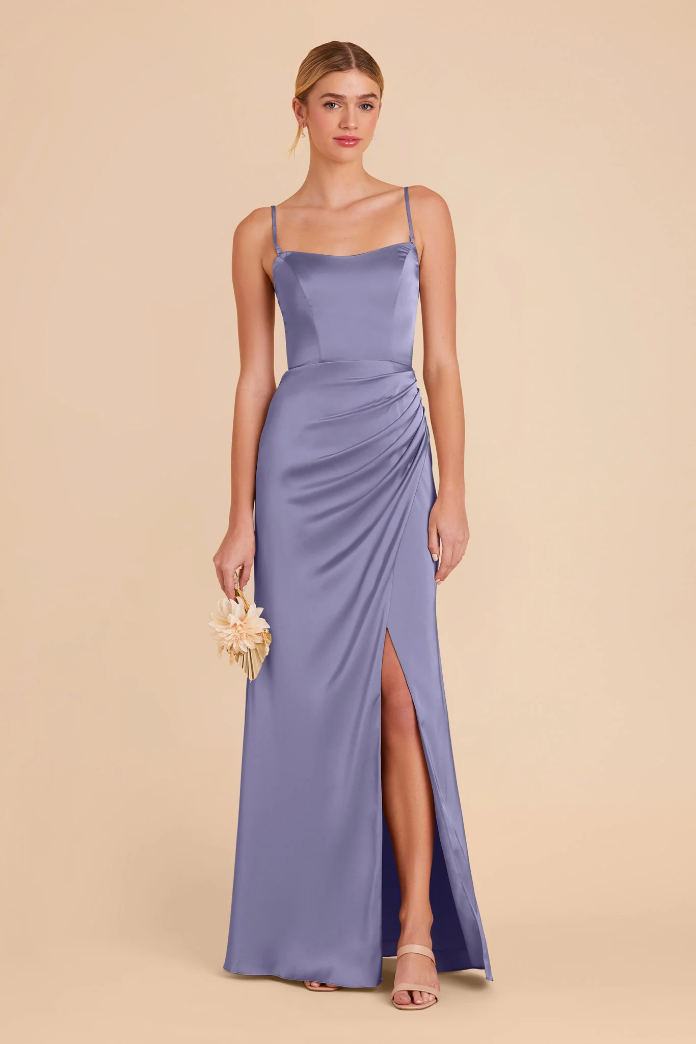 Anne Matte Satin Dress - Wisteria - Image 4