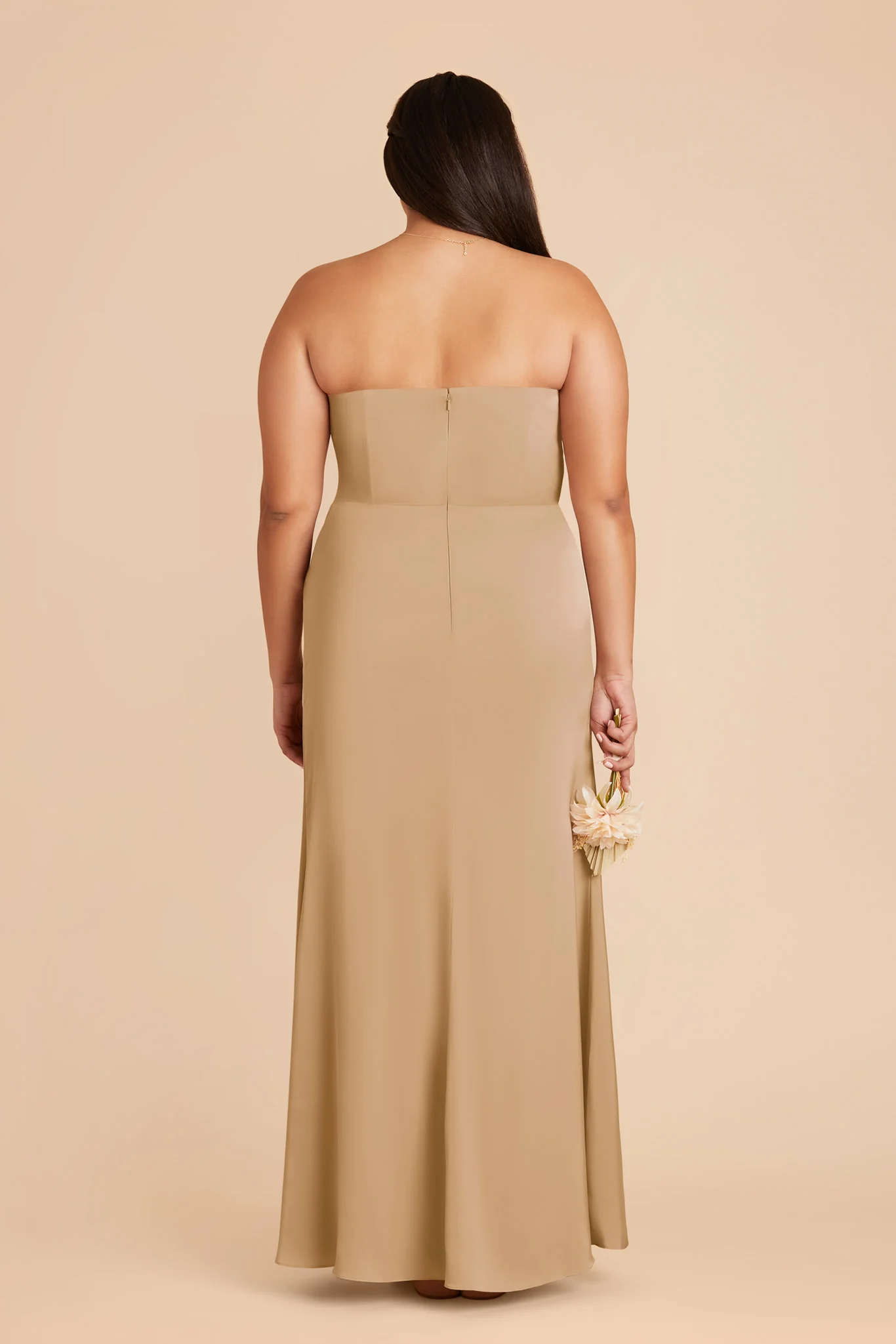 Anne Matte Satin Dress - Yellow Gold - Image 10