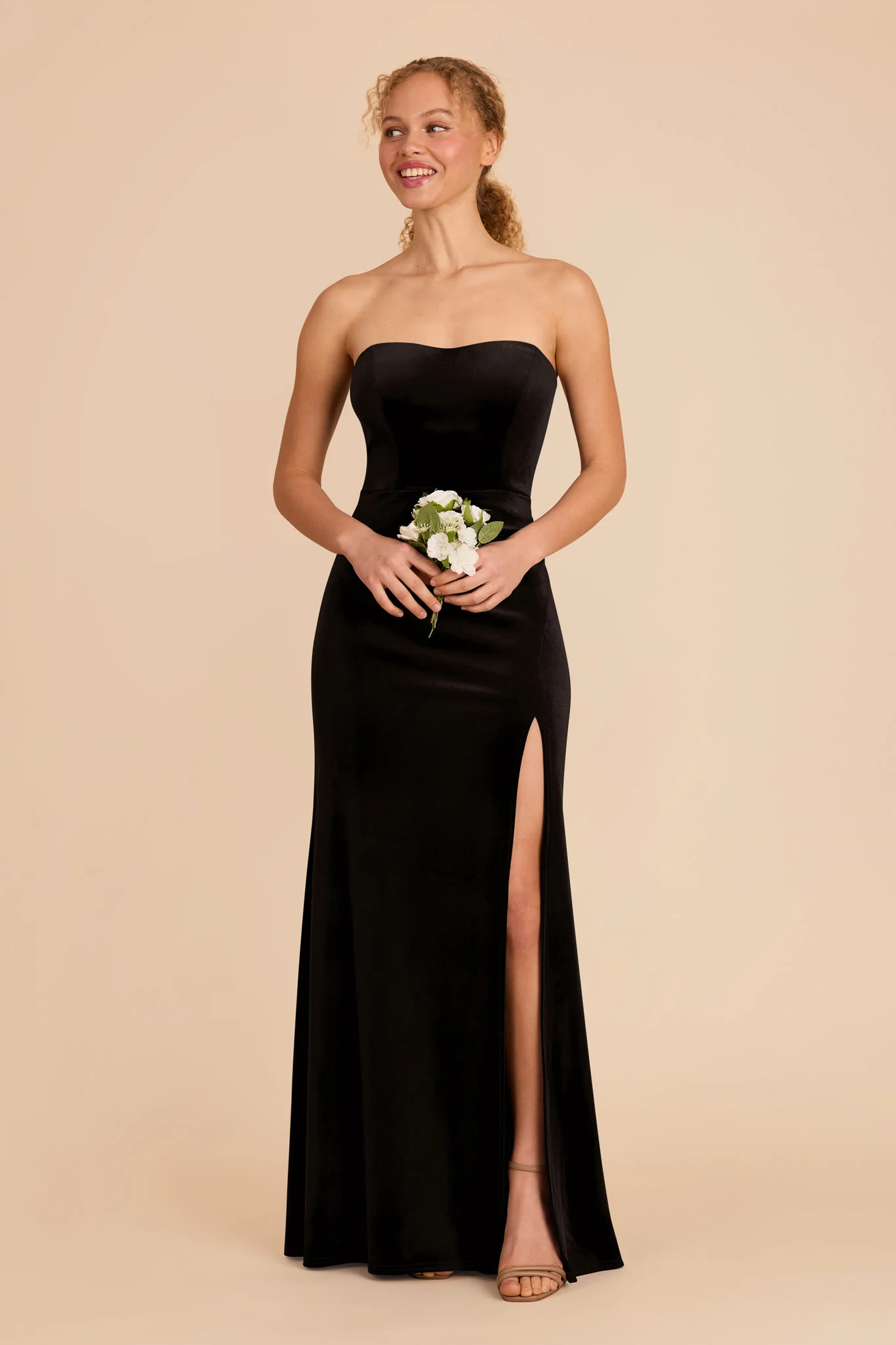 Anne Velvet Dress - Black - Image 4