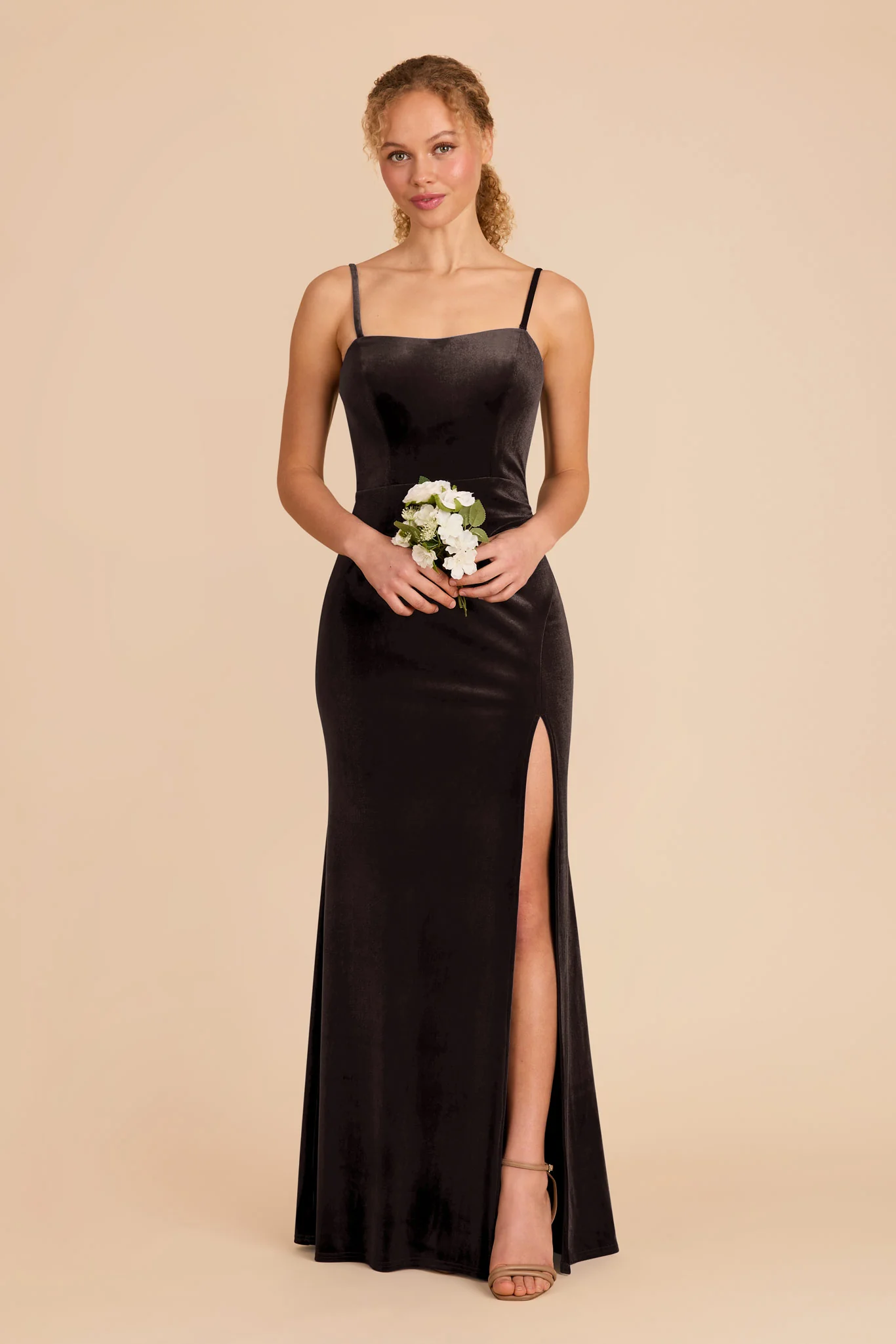 Anne Velvet Dress - Espresso