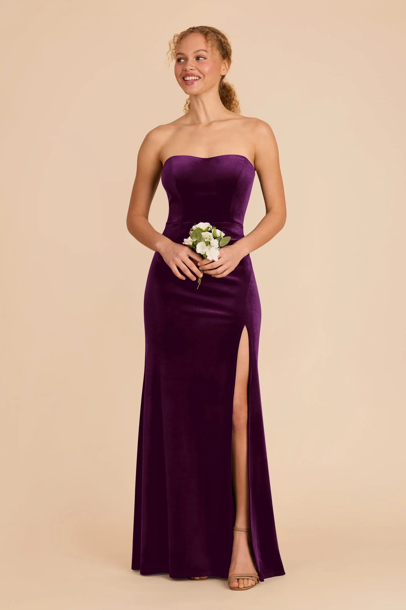 Anne Velvet Dress - Fig - Image 4