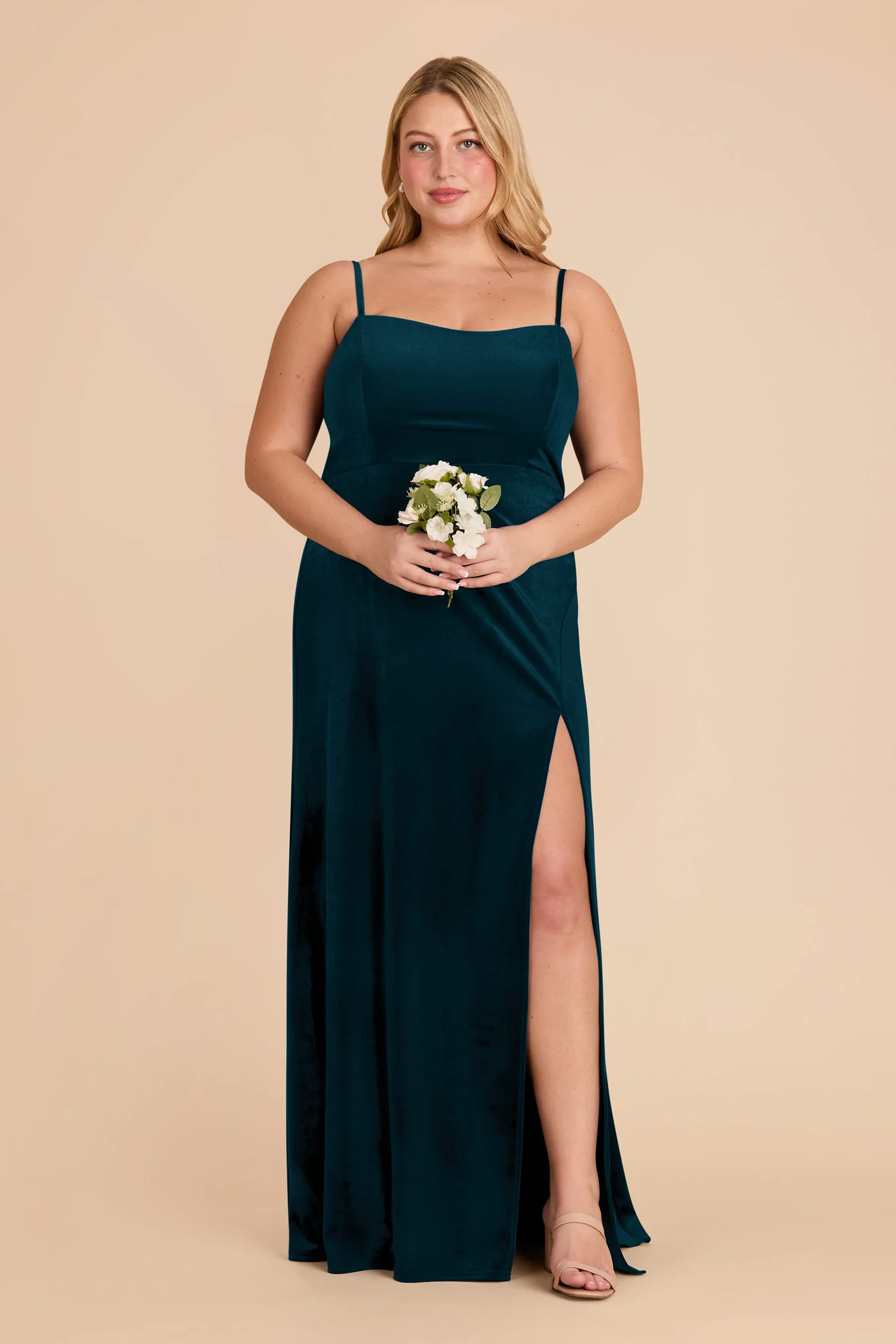 Anne Velvet Dress - Peacock - Image 8