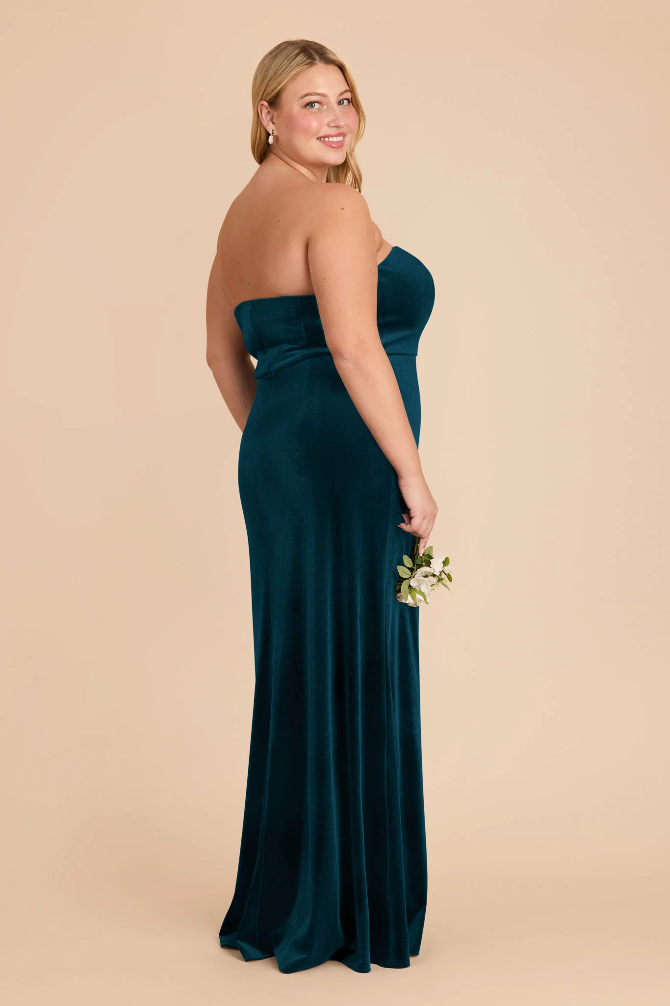 Anne Velvet Dress - Peacock - Image 9