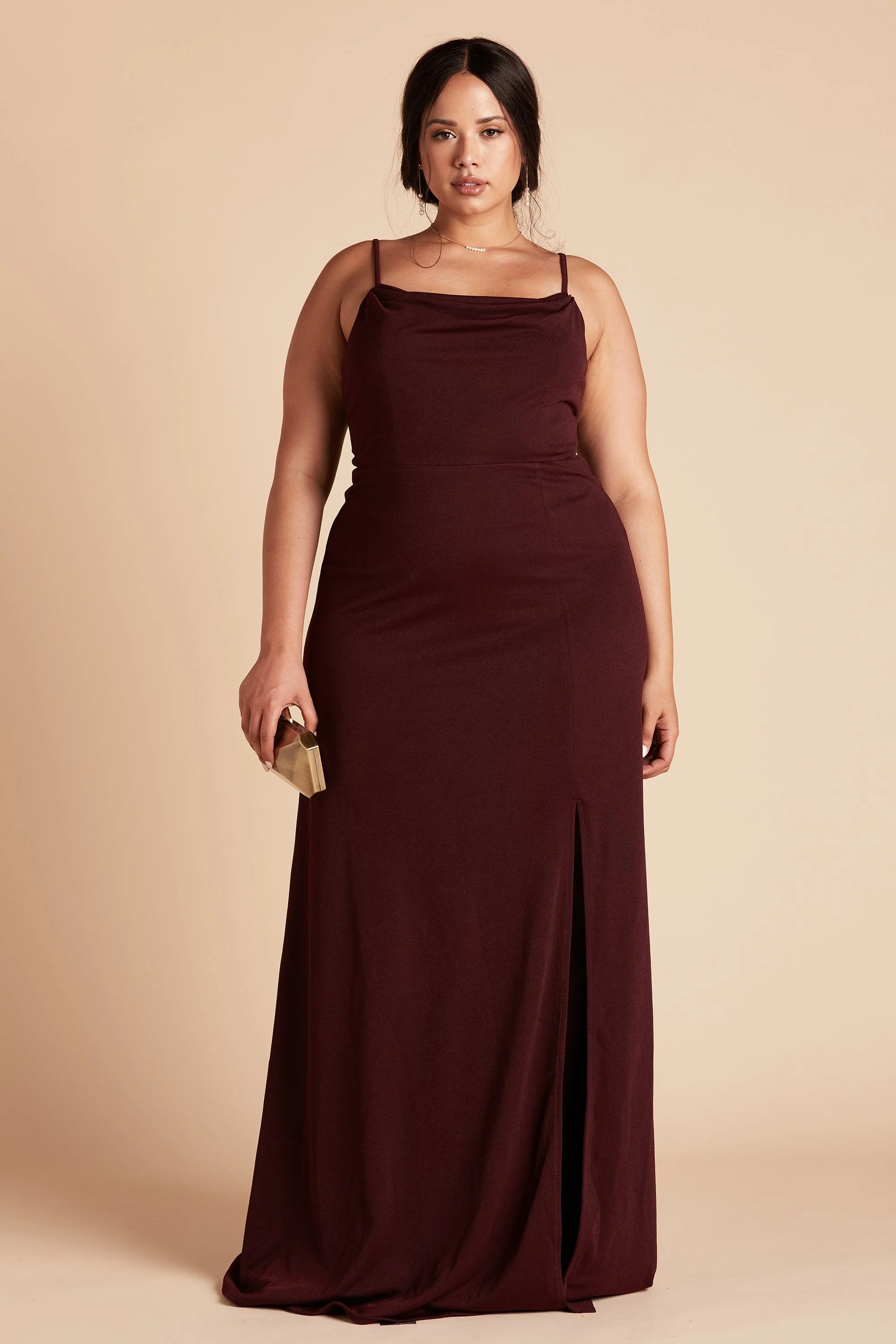 Ash Crepe Dress - Cabernet - Image 11