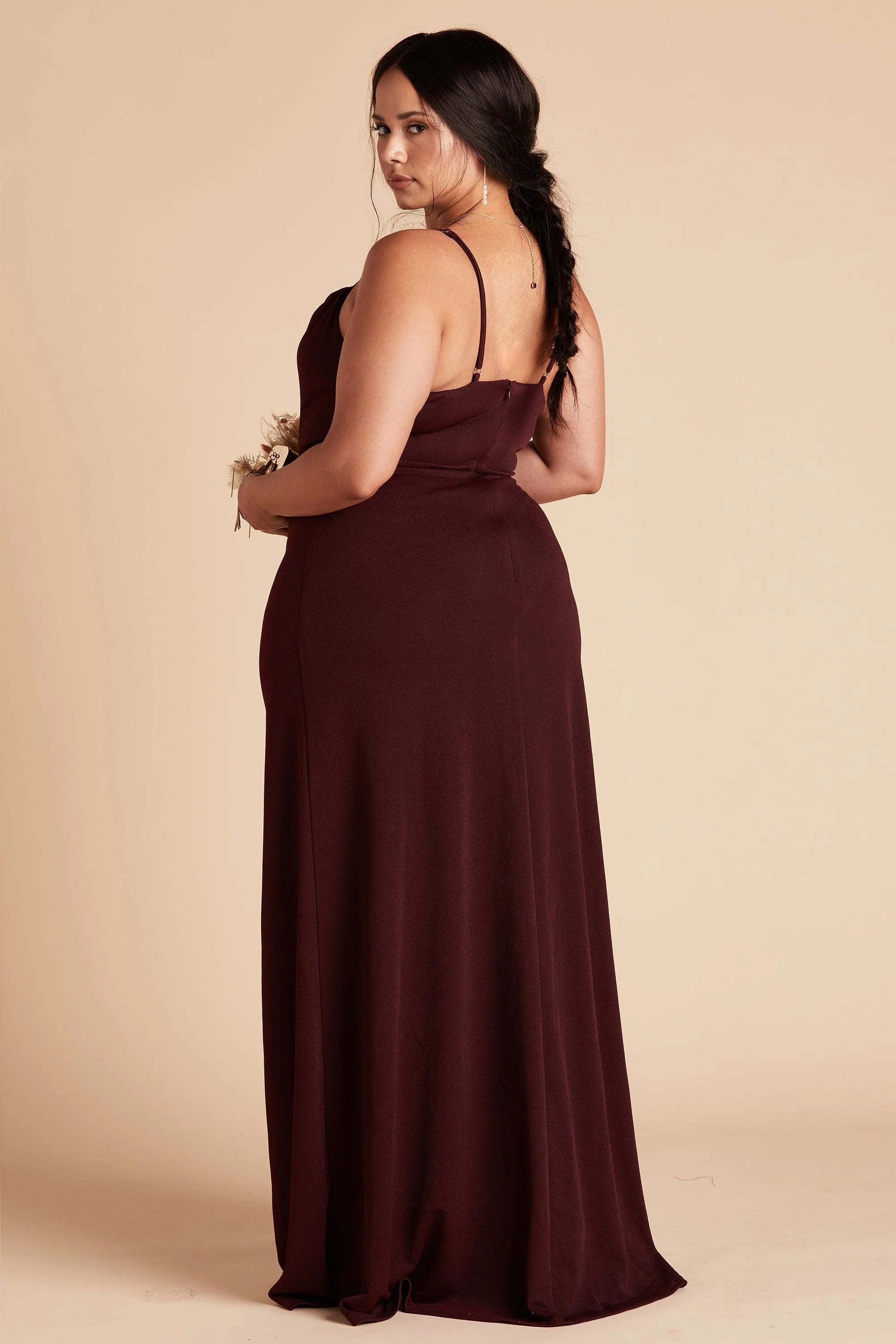 Ash Crepe Dress - Cabernet - Image 13