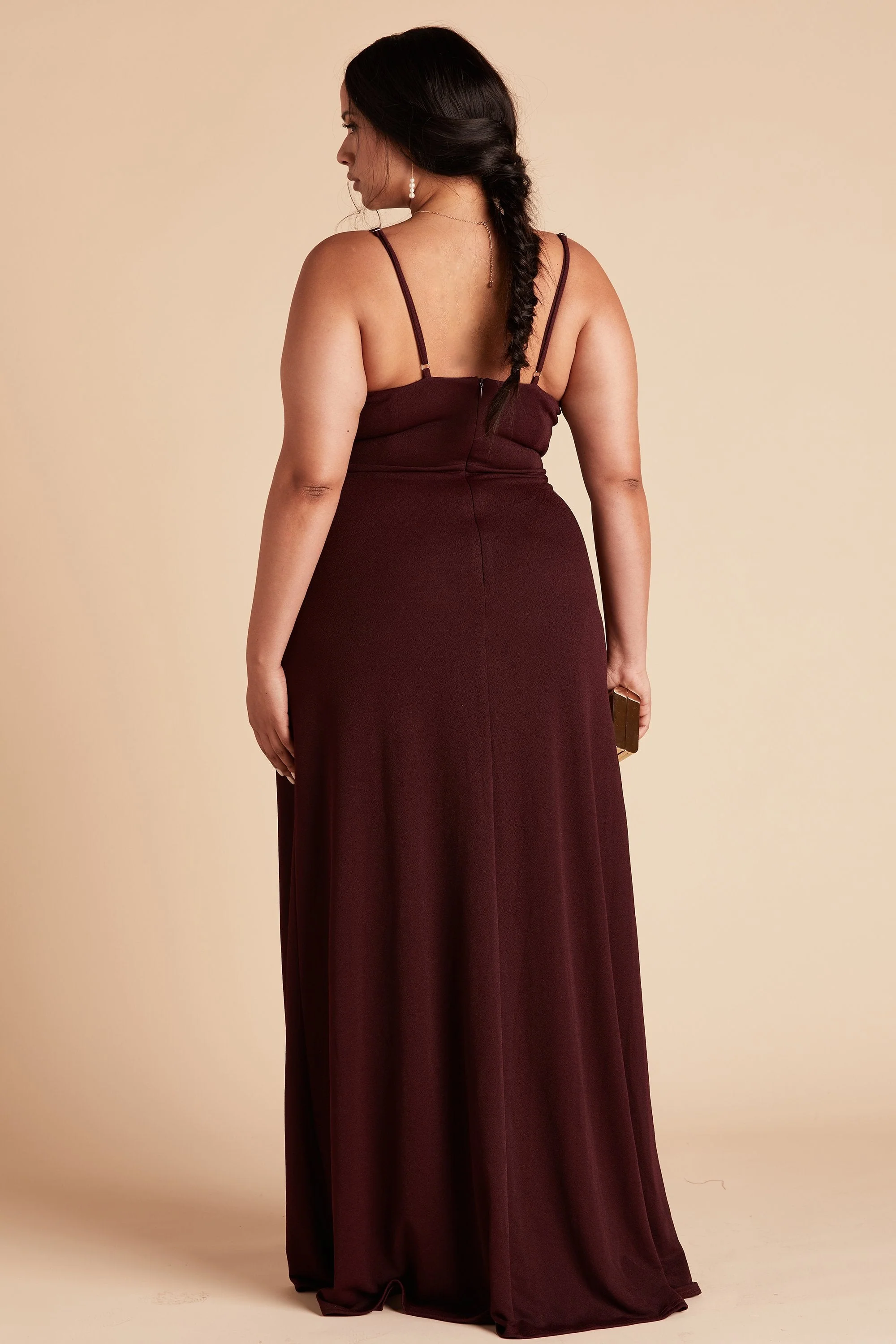 Ash Crepe Dress - Cabernet - Image 14
