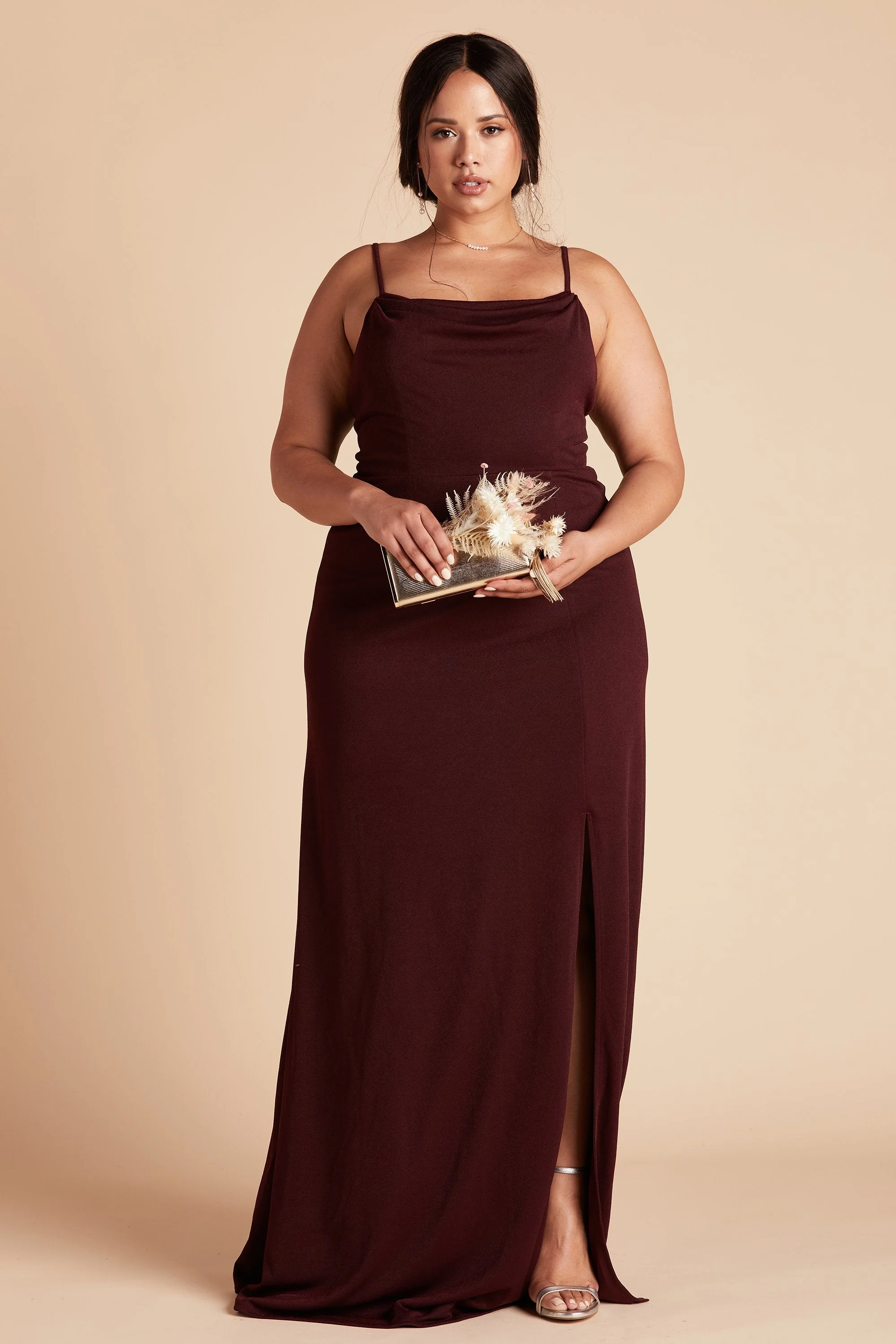 Ash Crepe Dress - Cabernet - Image 2