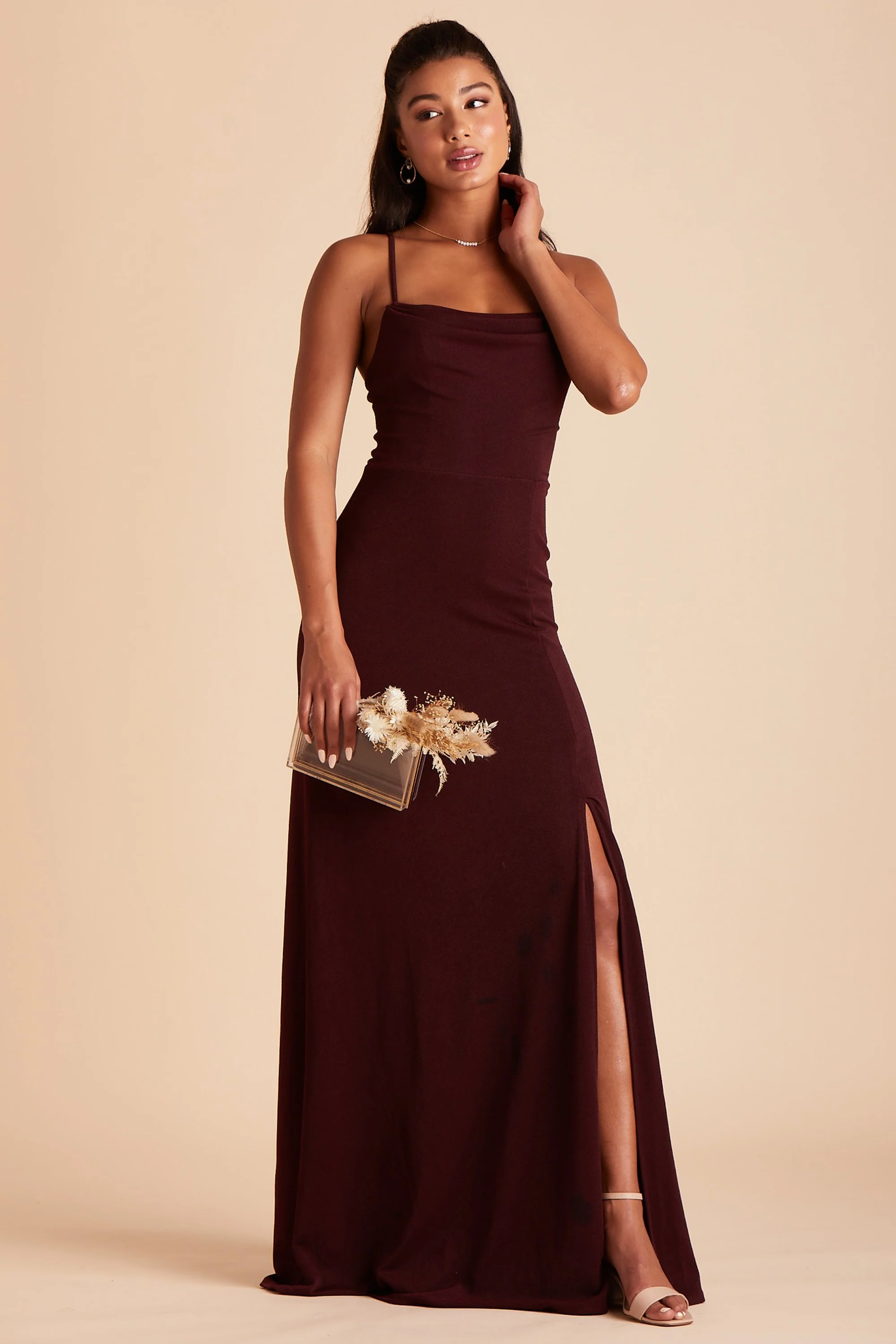 Ash Crepe Dress - Cabernet - Image 3