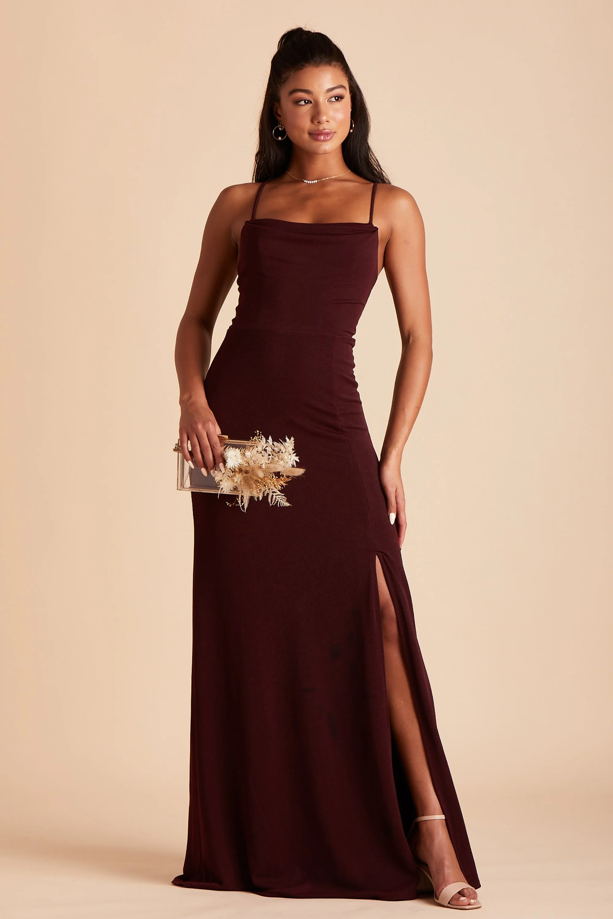 Ash Crepe Dress - Cabernet - Image 4