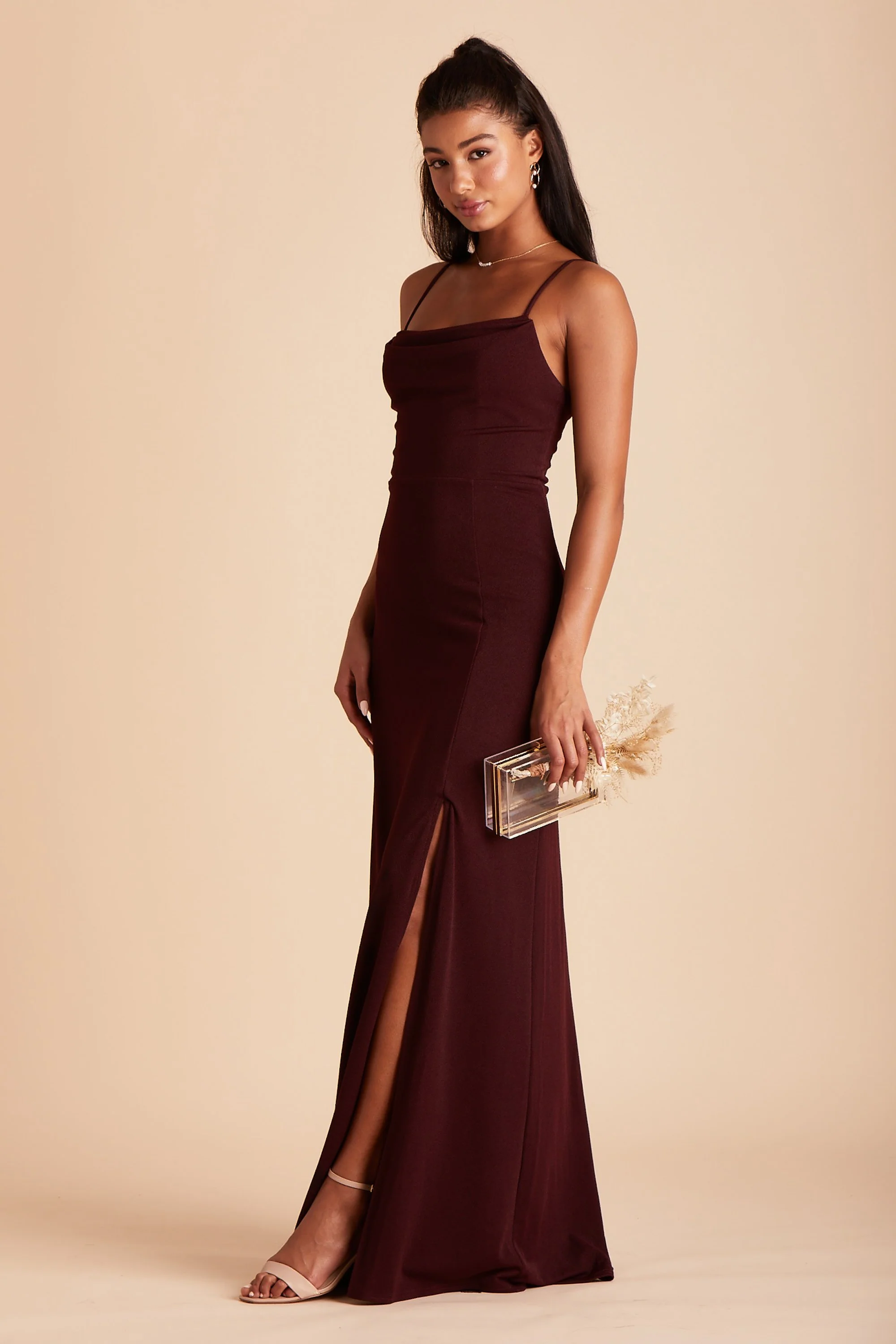 Ash Crepe Dress - Cabernet - Image 5