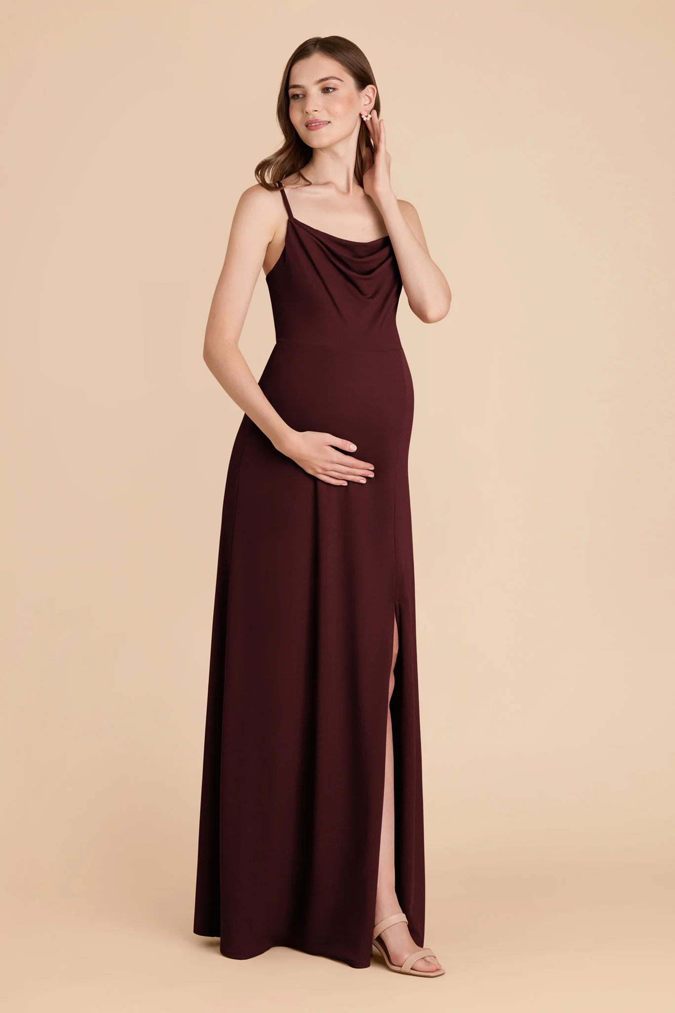 Ash Crepe Dress - Cabernet - Image 6