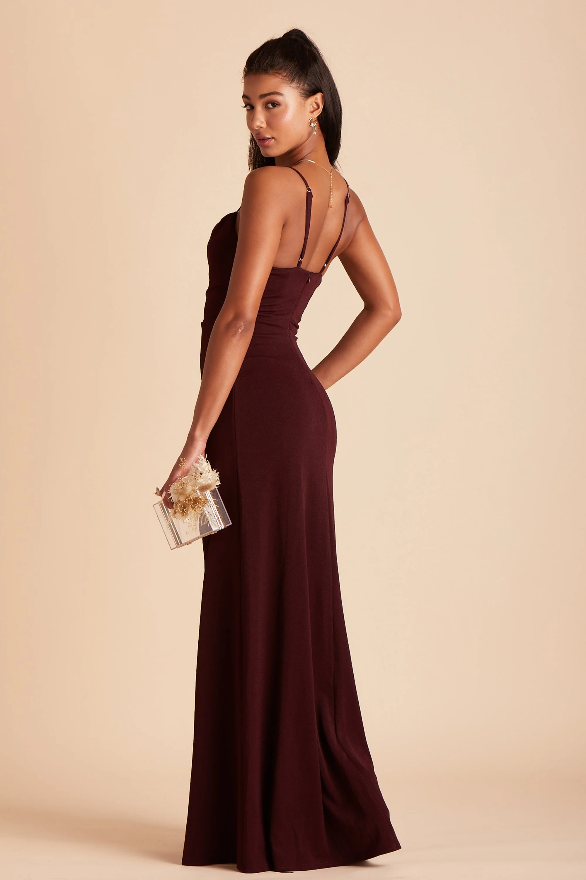 Ash Crepe Dress - Cabernet - Image 7