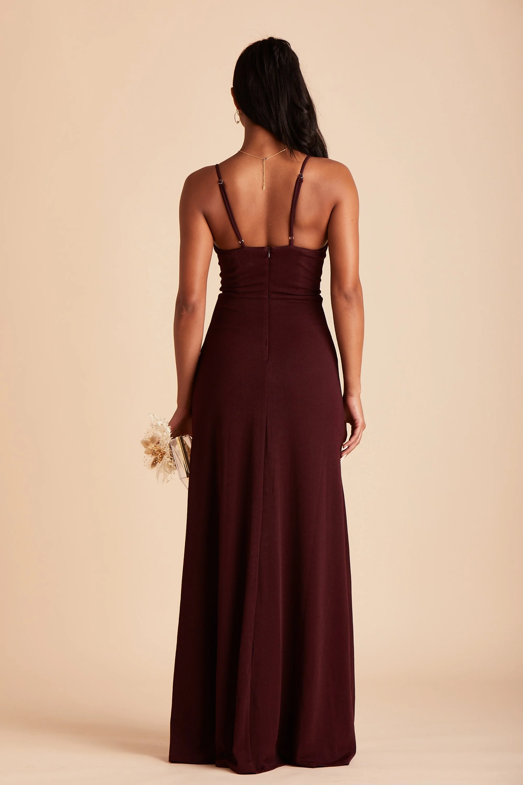 Ash Crepe Dress - Cabernet - Image 8