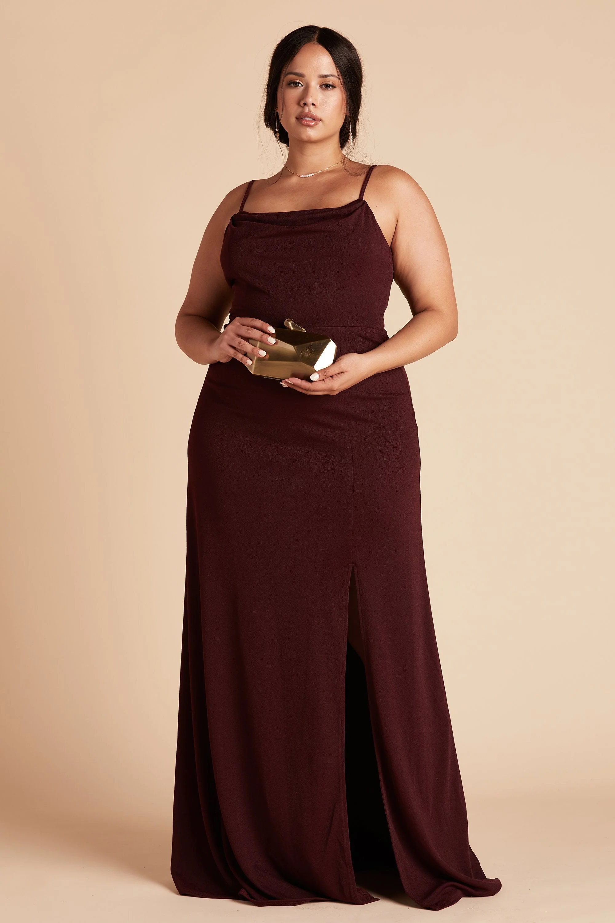 Ash Crepe Dress - Cabernet - Image 9