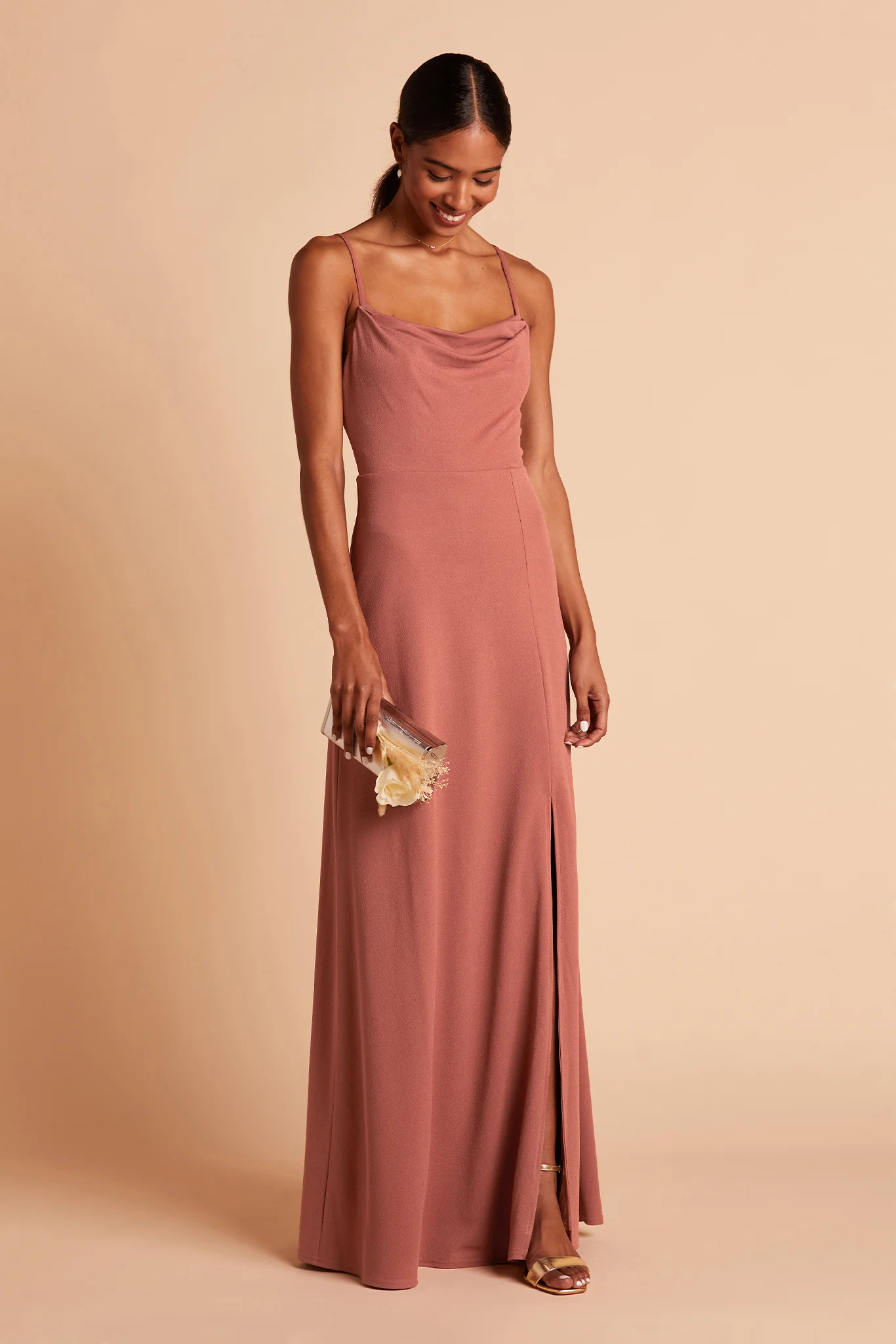 Ash Crepe Dress - Desert Rose - Image 3
