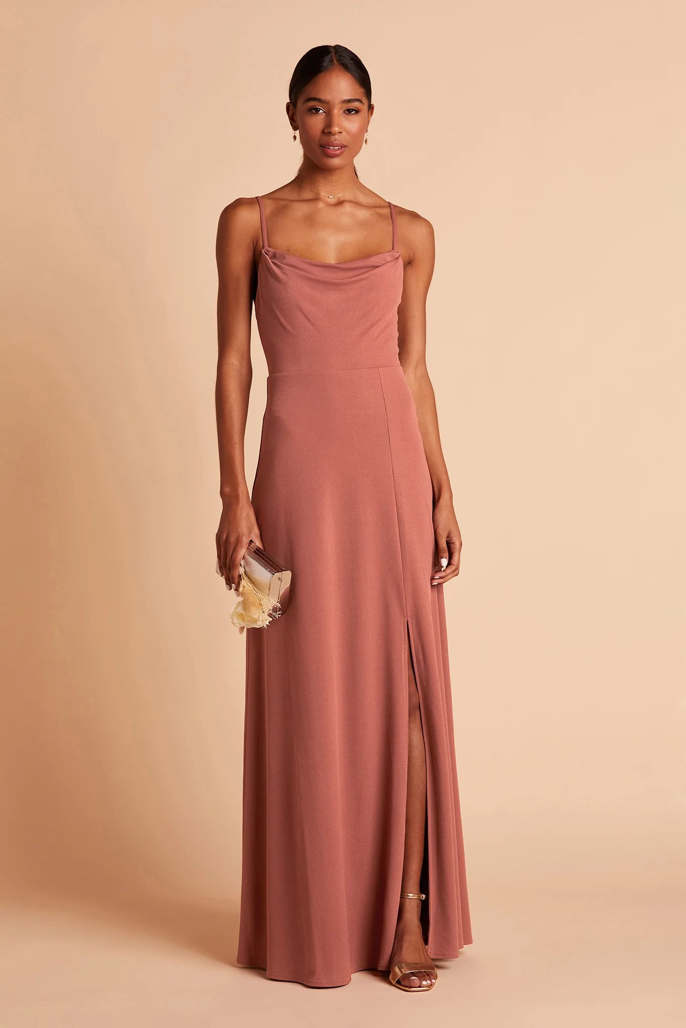 Ash Crepe Dress - Desert Rose - Image 4