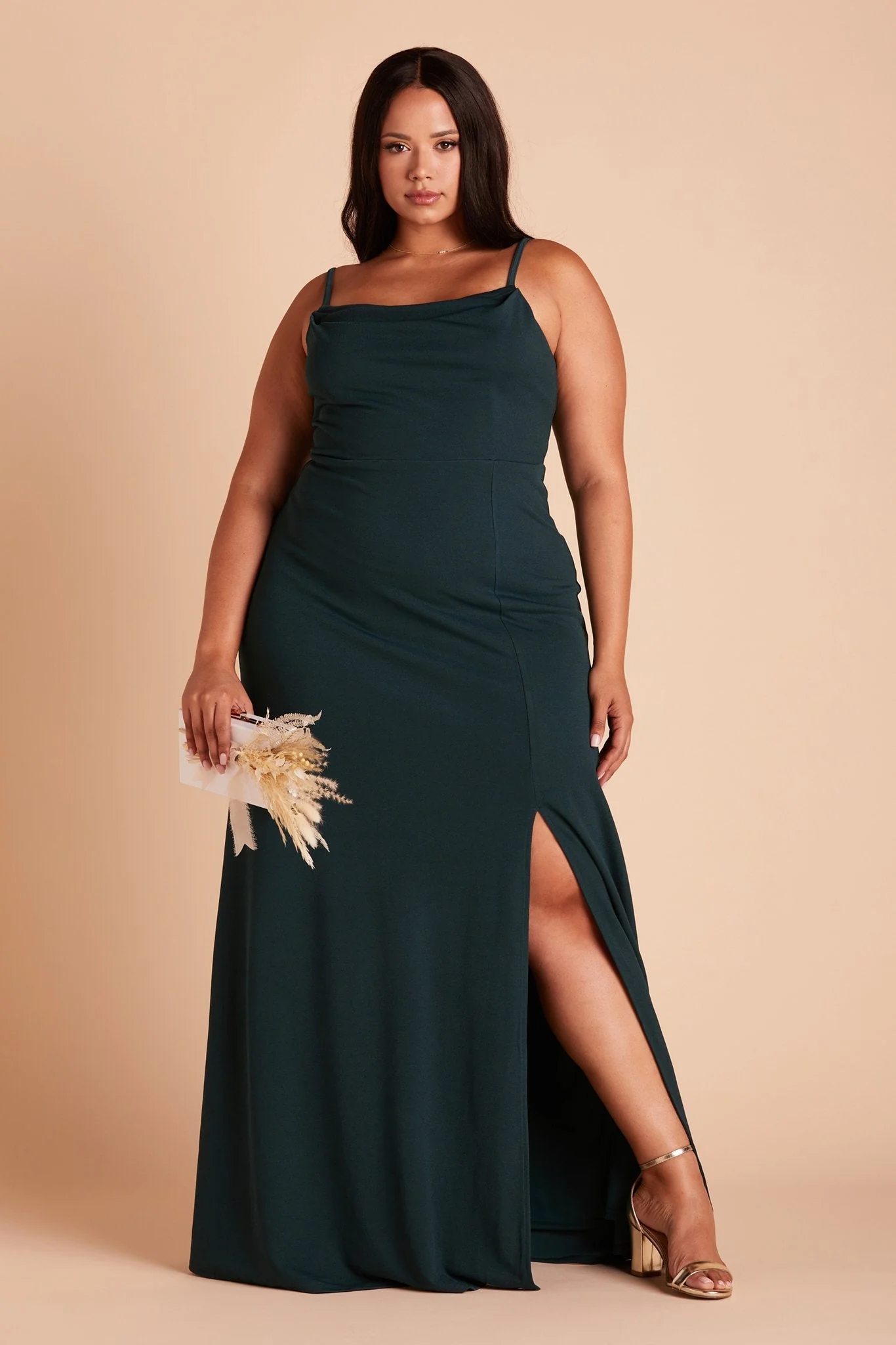Ash Crepe Dress - Emerald - Image 13