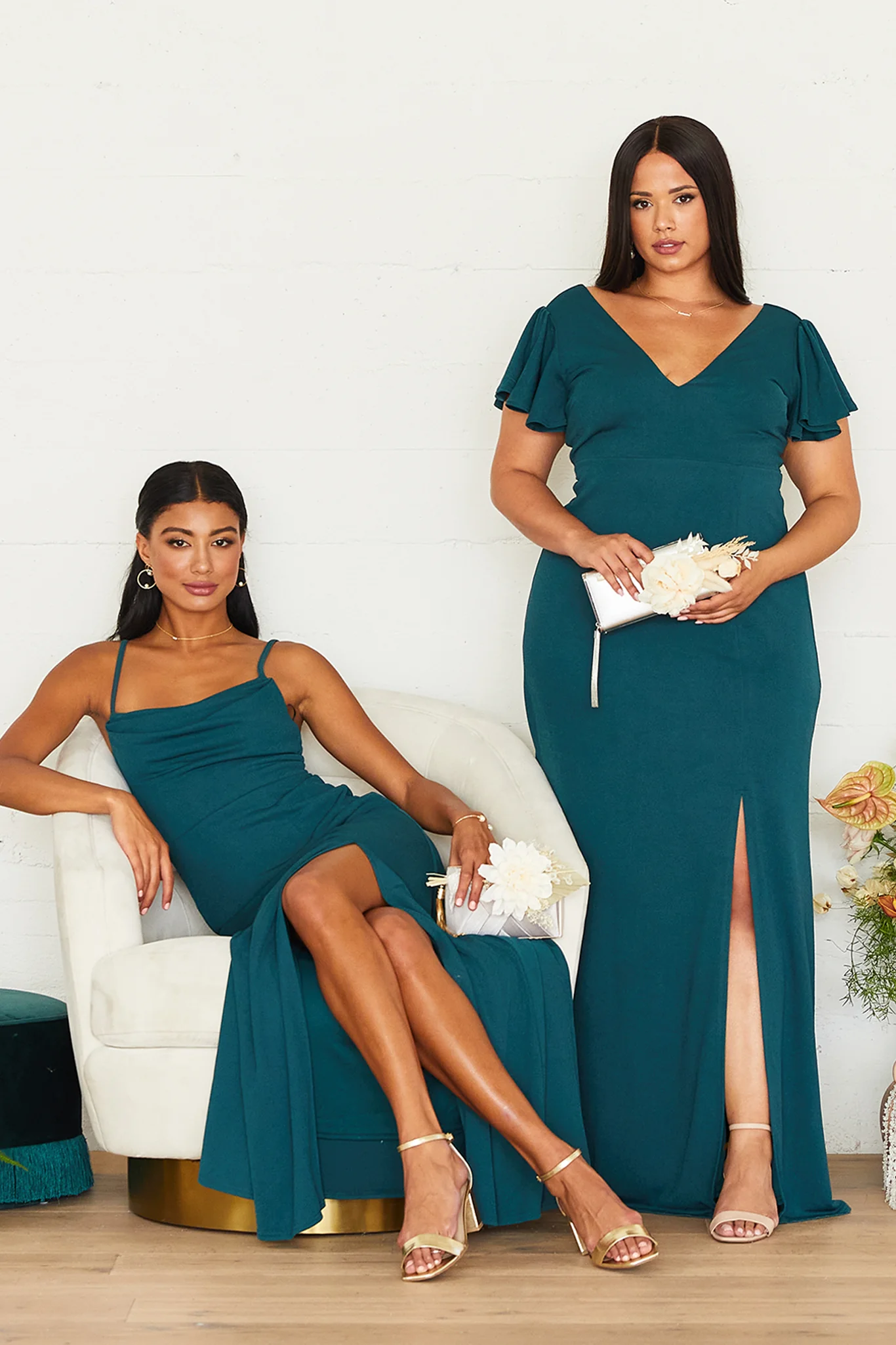 Ash Crepe Dress - Emerald - Image 15