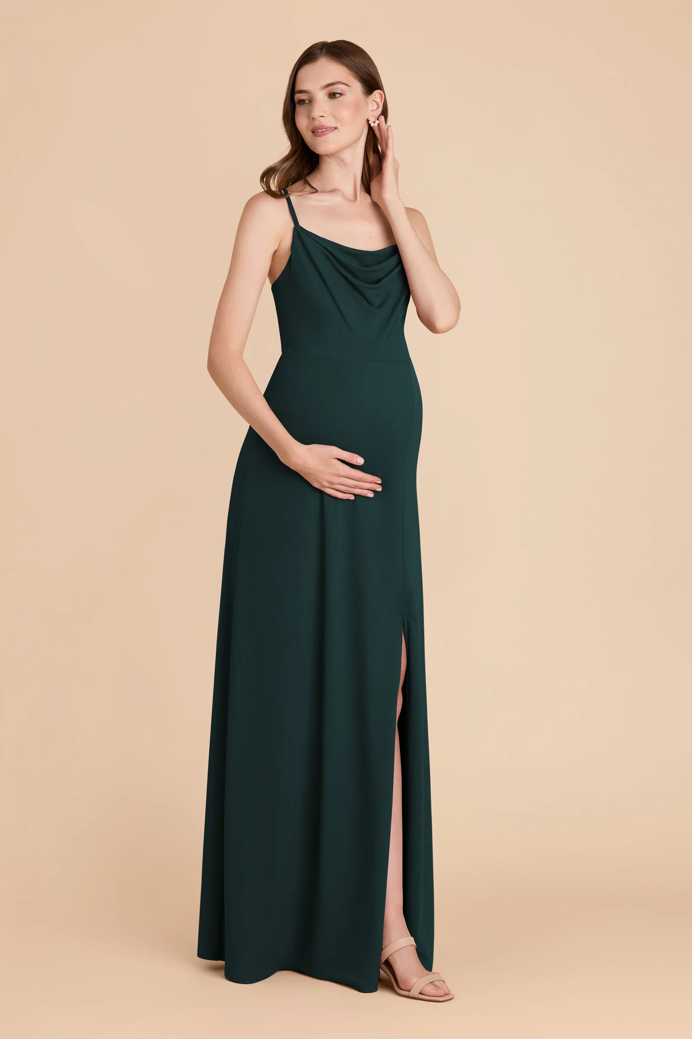 Ash Crepe Dress - Emerald - Image 6