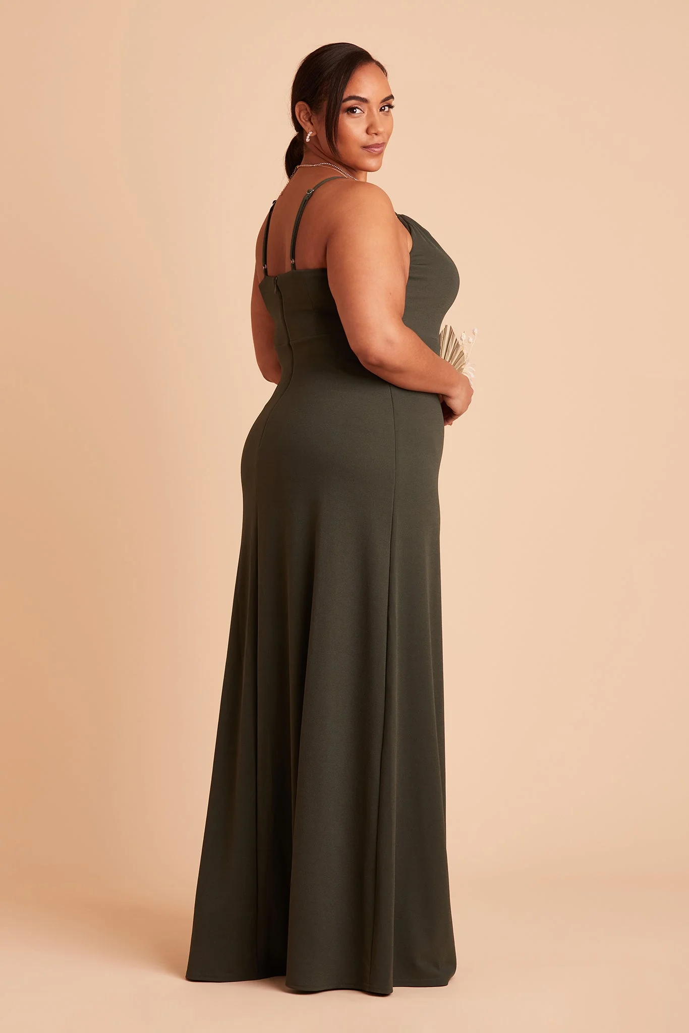 Ash Crepe Dress - Olive - Image 13
