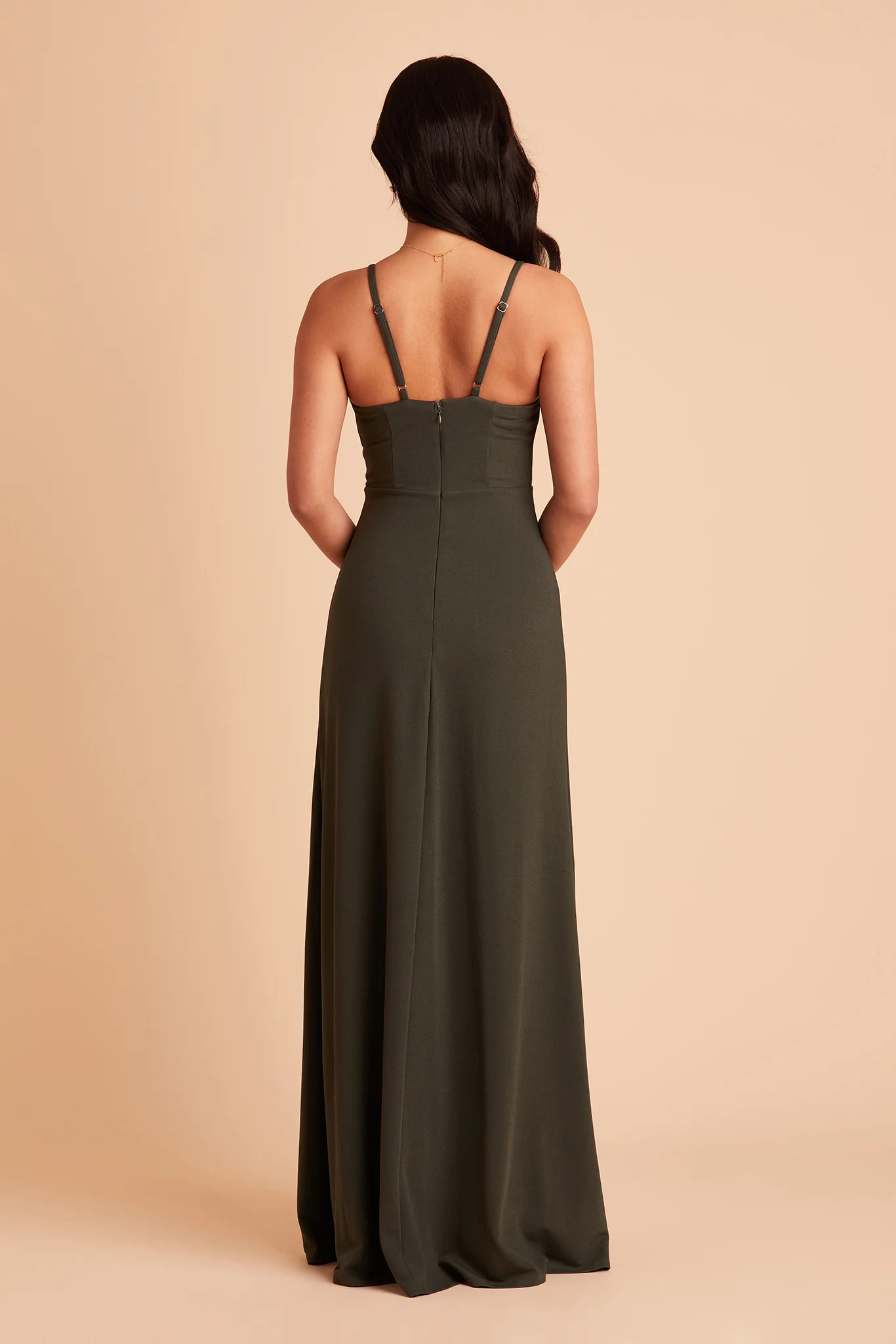 Ash Crepe Dress - Olive - Image 9
