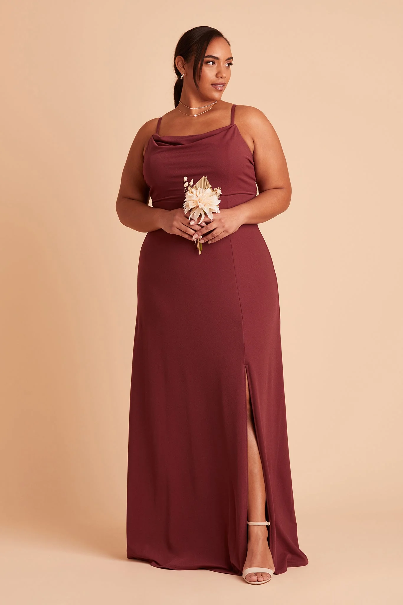 Ash Crepe Dress - Rosewood - Image 11