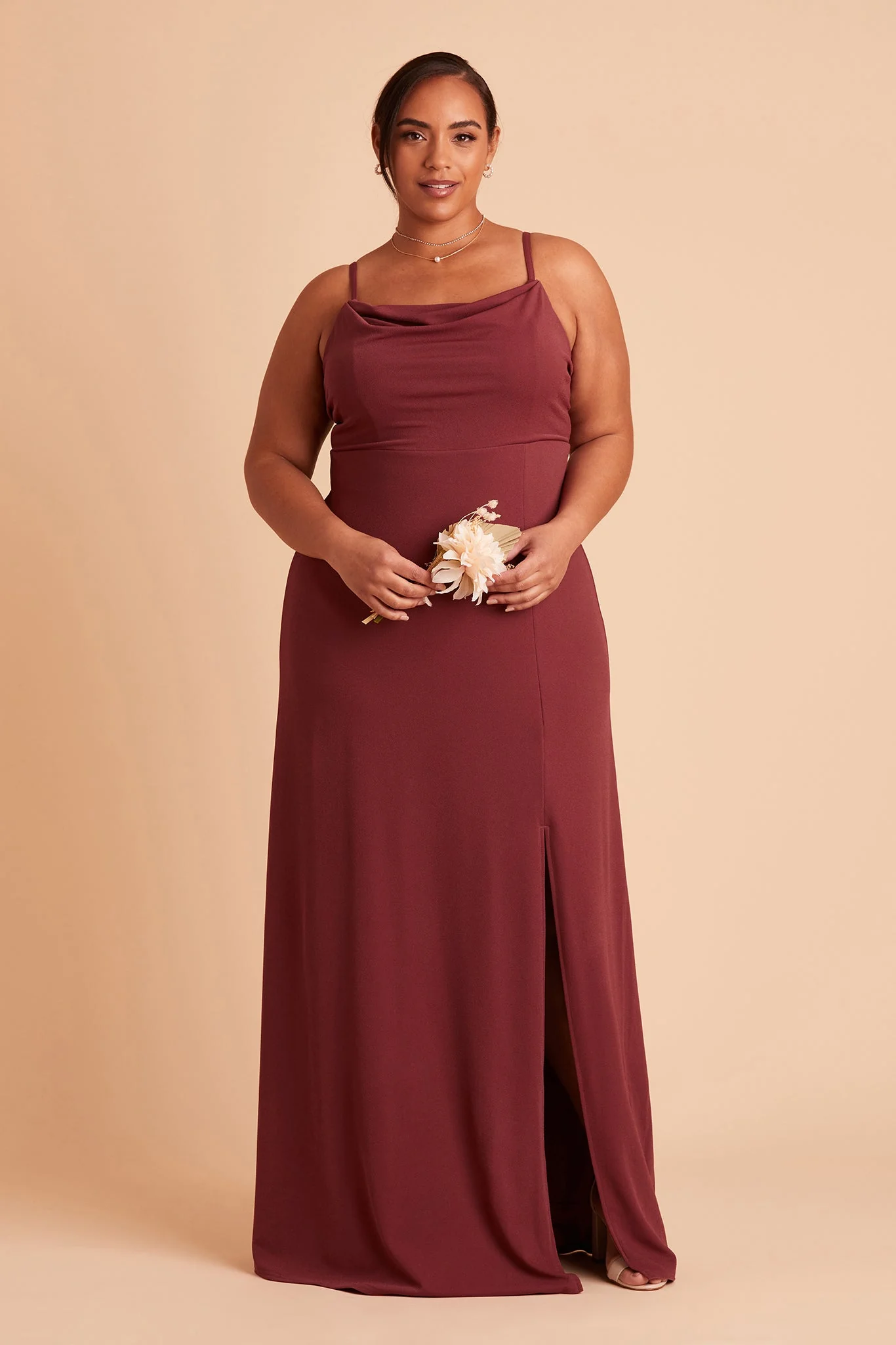Ash Crepe Dress - Rosewood - Image 2