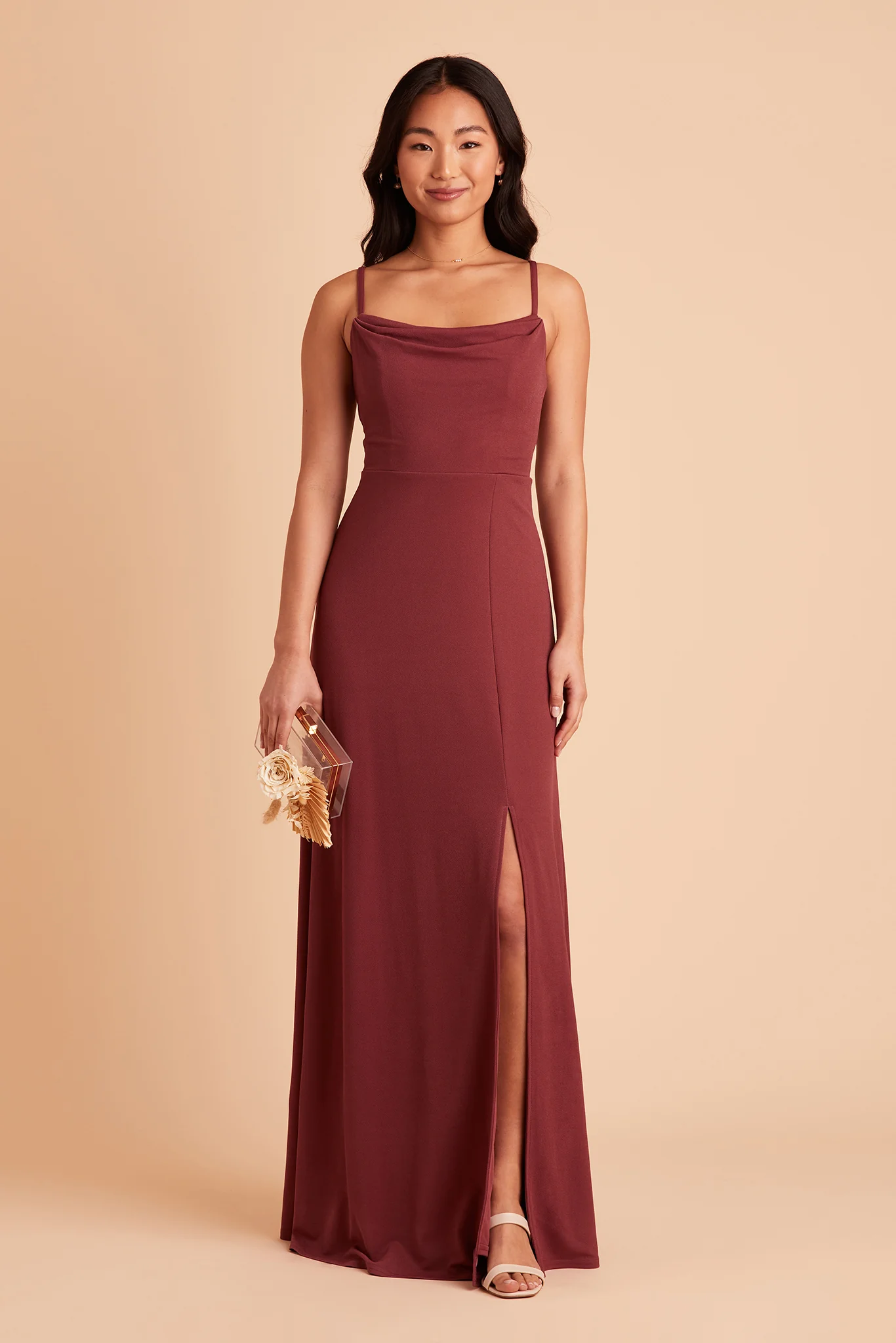 Ash Crepe Dress - Rosewood - Image 3