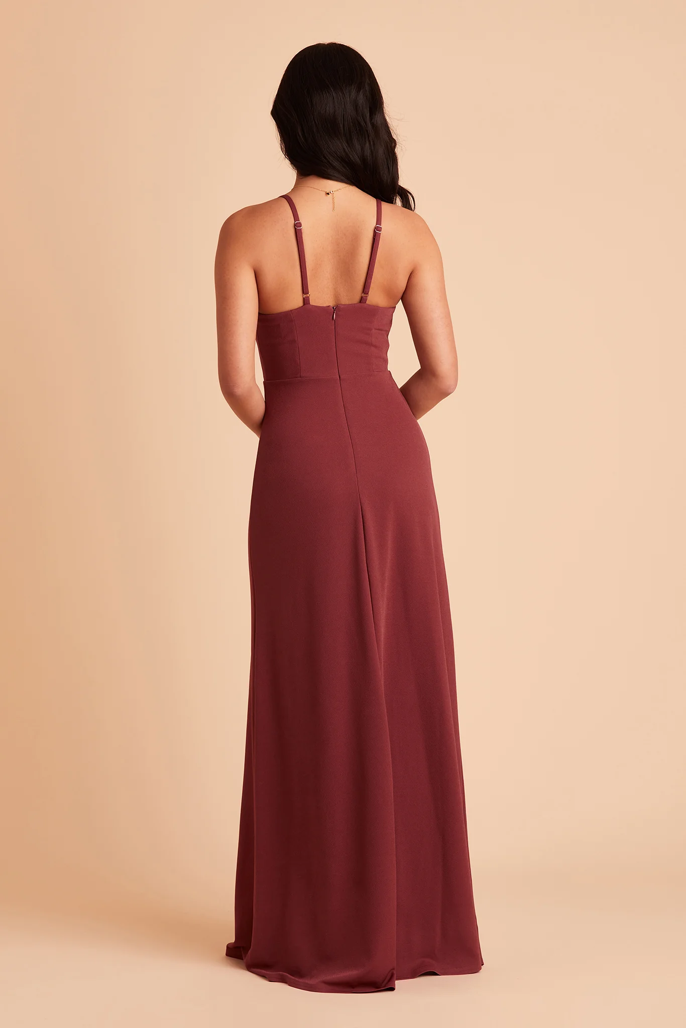 Ash Crepe Dress - Rosewood - Image 8