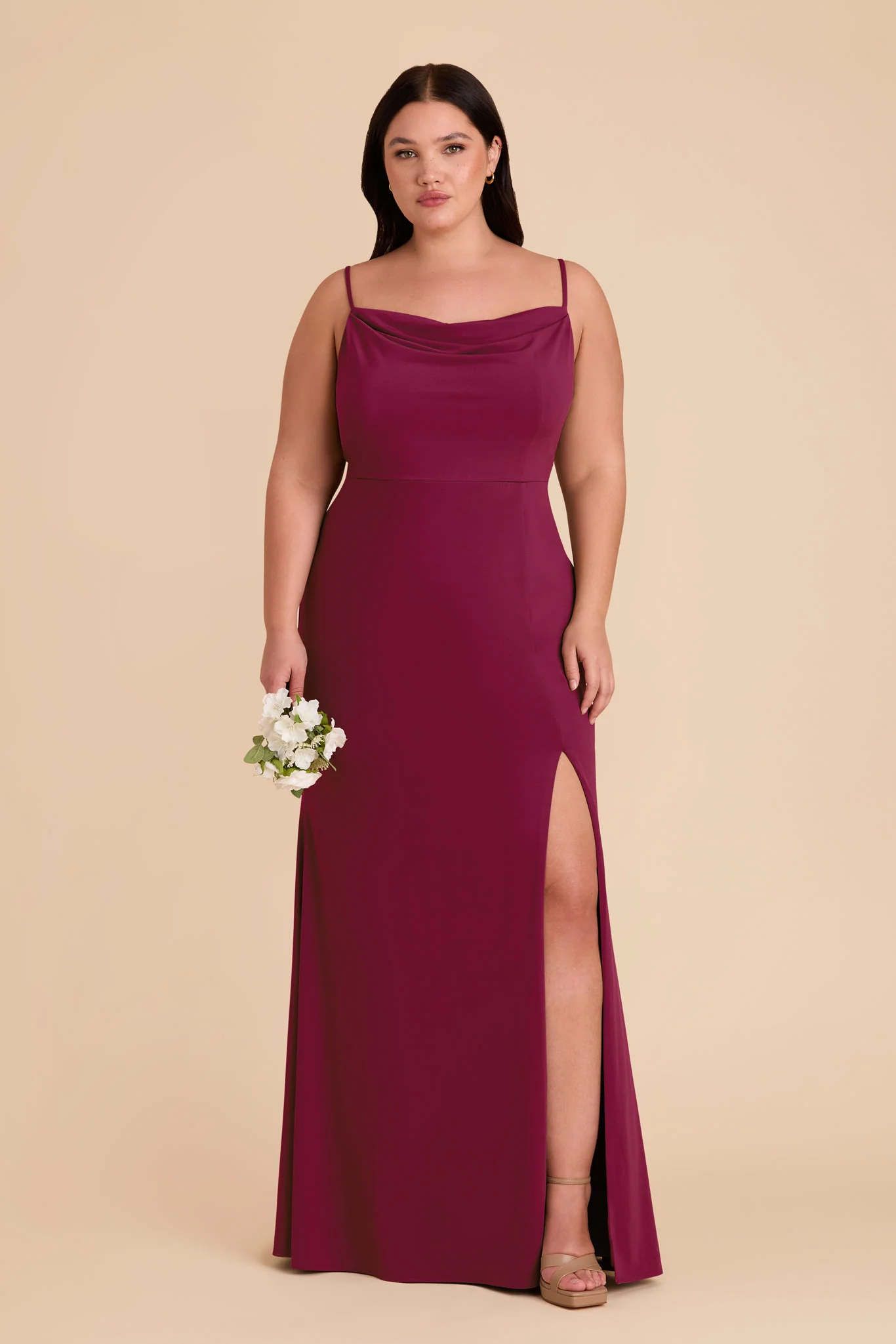 Ash Luxe Stretch Knit Dress - Berry - Image 2