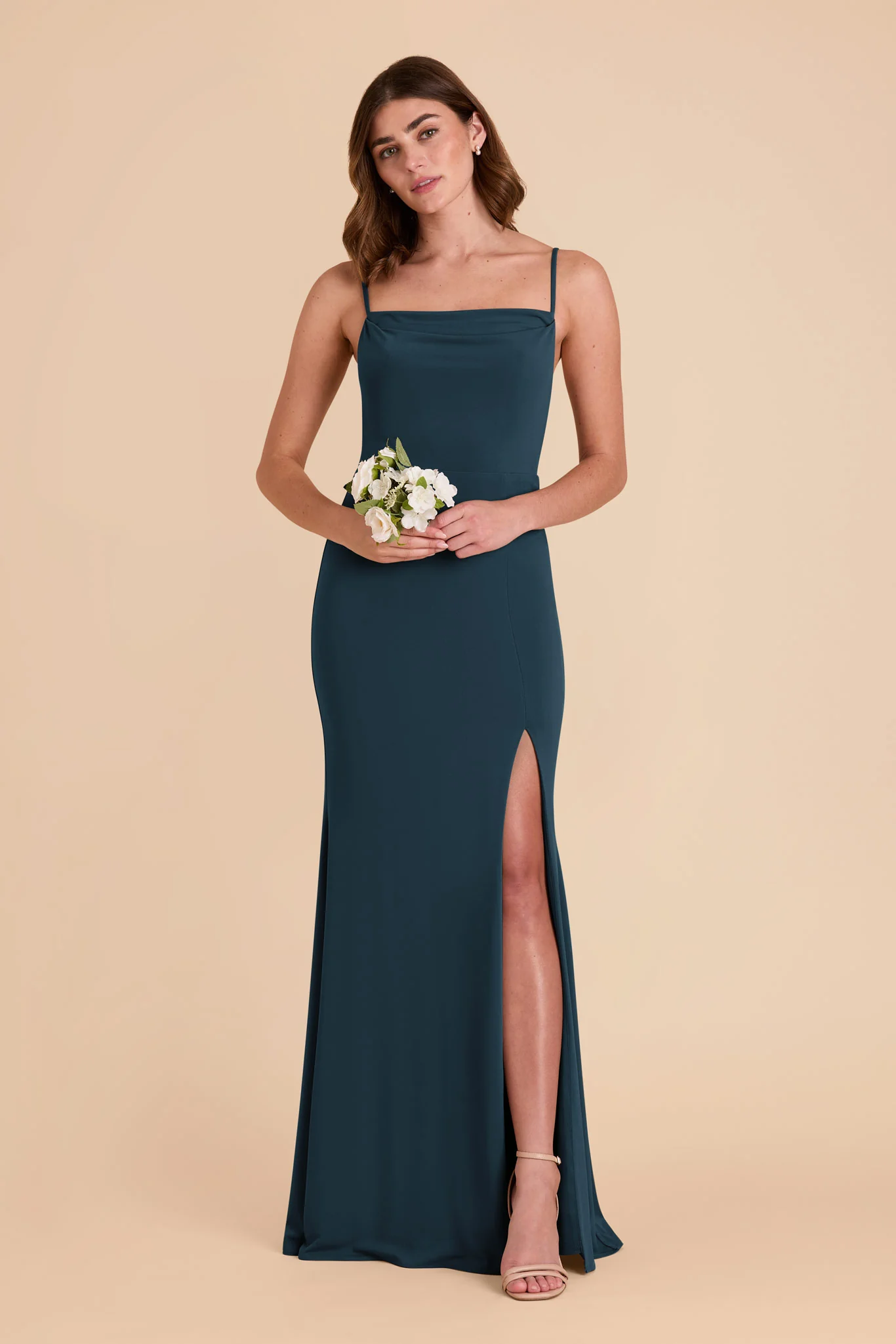 Ash Luxe Stretch Knit Dress - Dark Teal