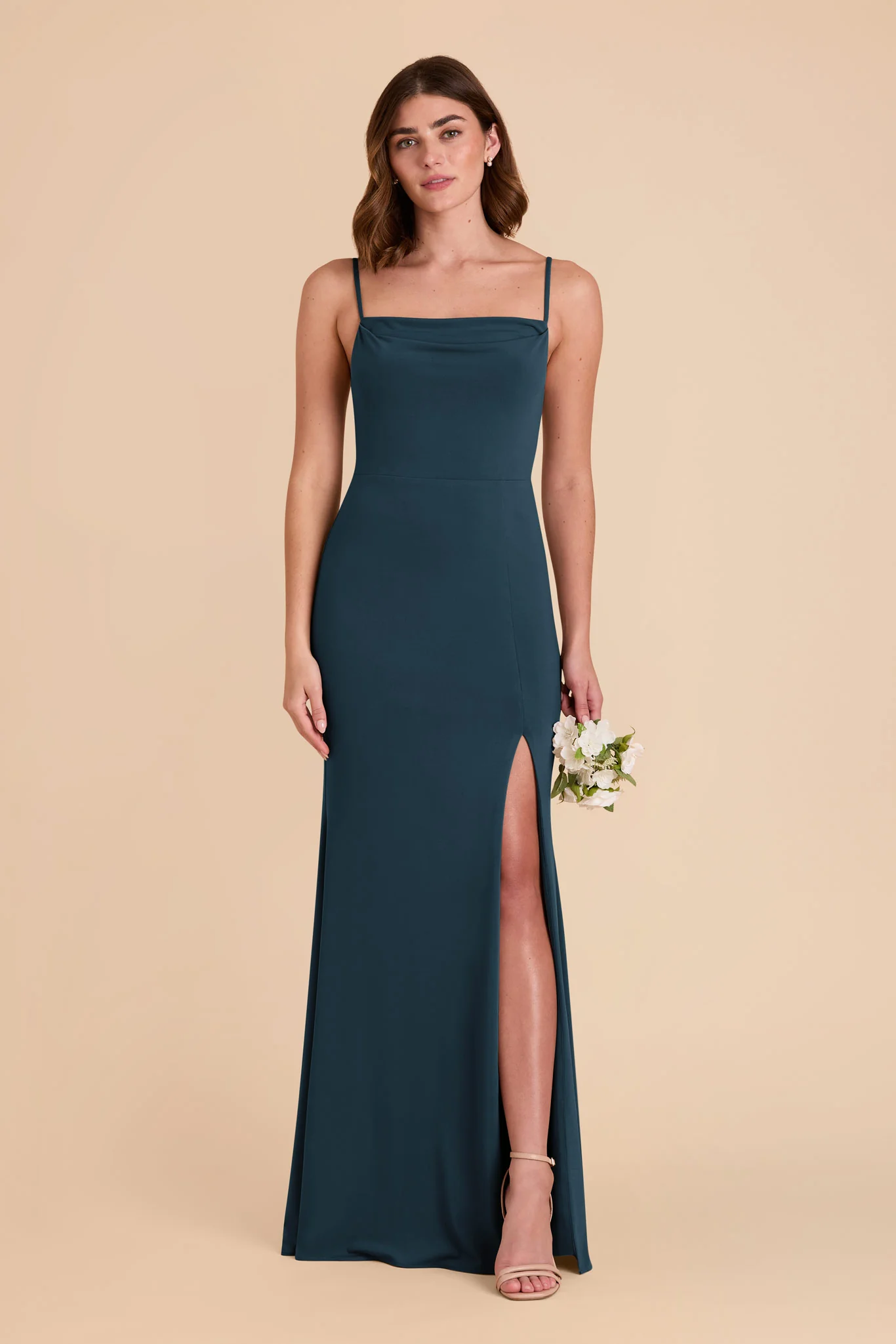 Ash Luxe Stretch Knit Dress - Dark Teal - Image 3