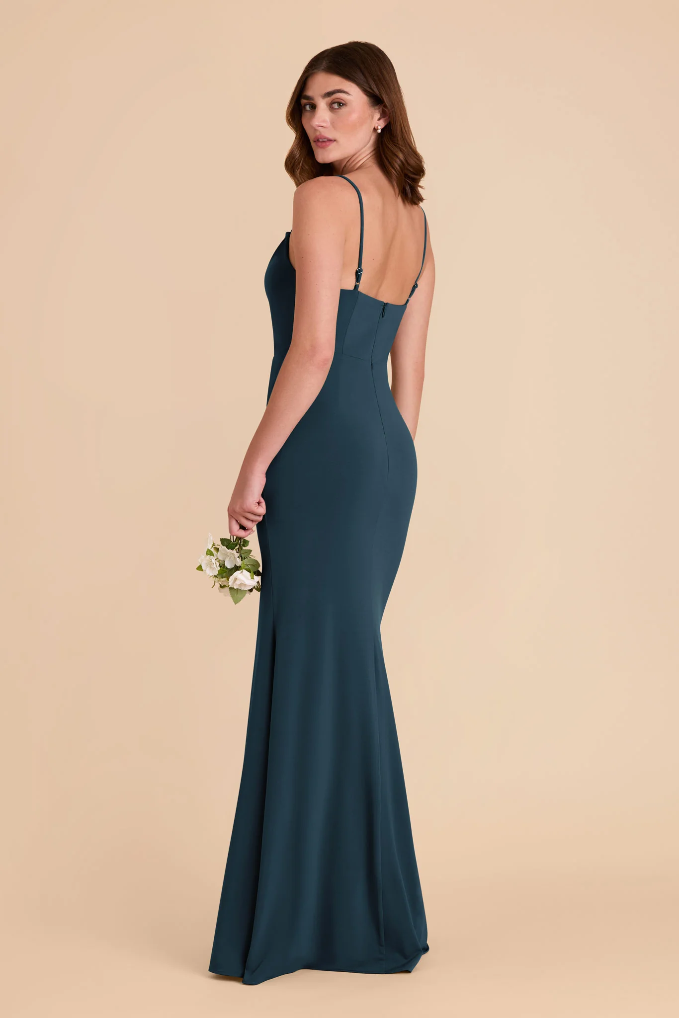 Ash Luxe Stretch Knit Dress - Dark Teal - Image 6