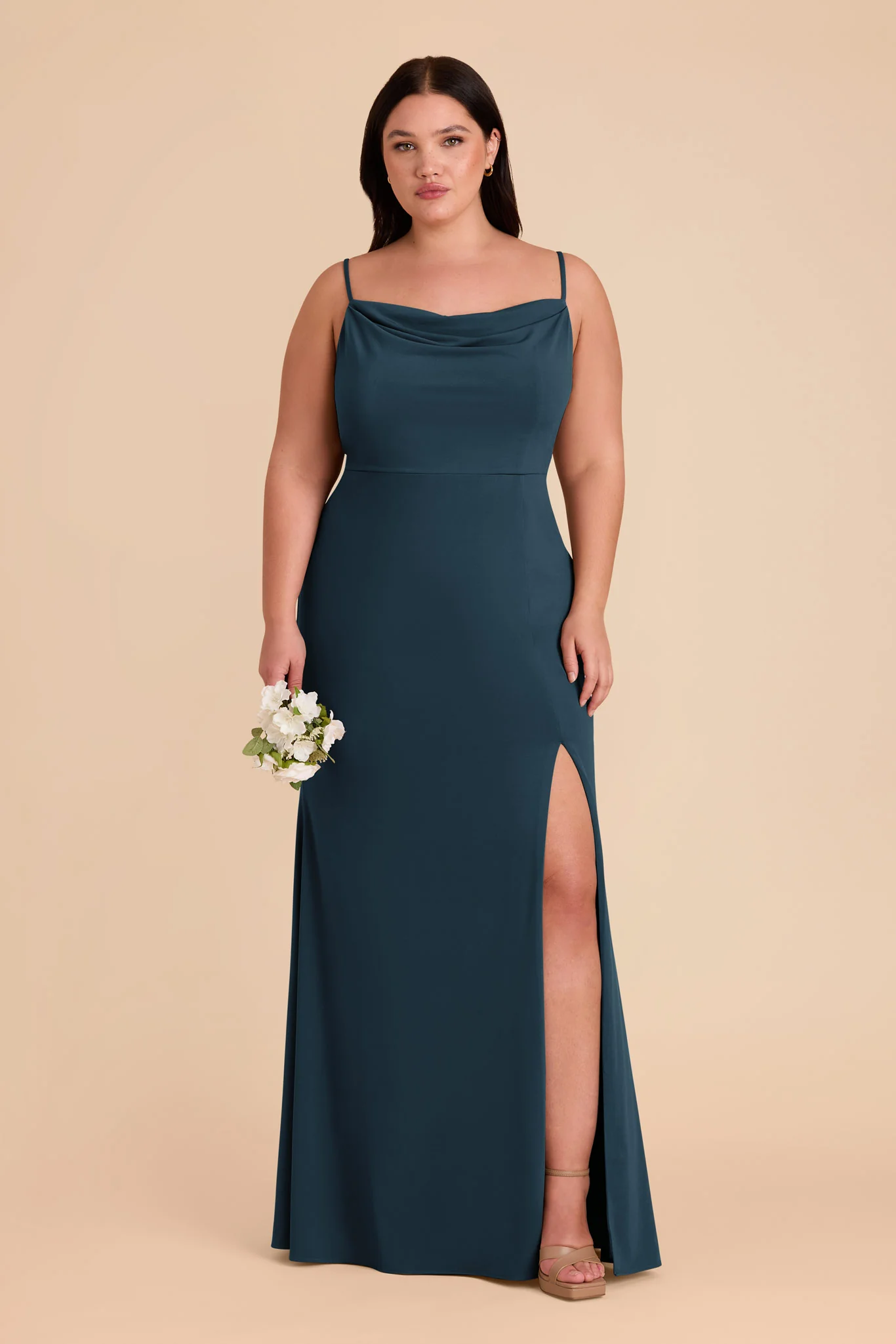 Ash Luxe Stretch Knit Dress - Dark Teal - Image 8
