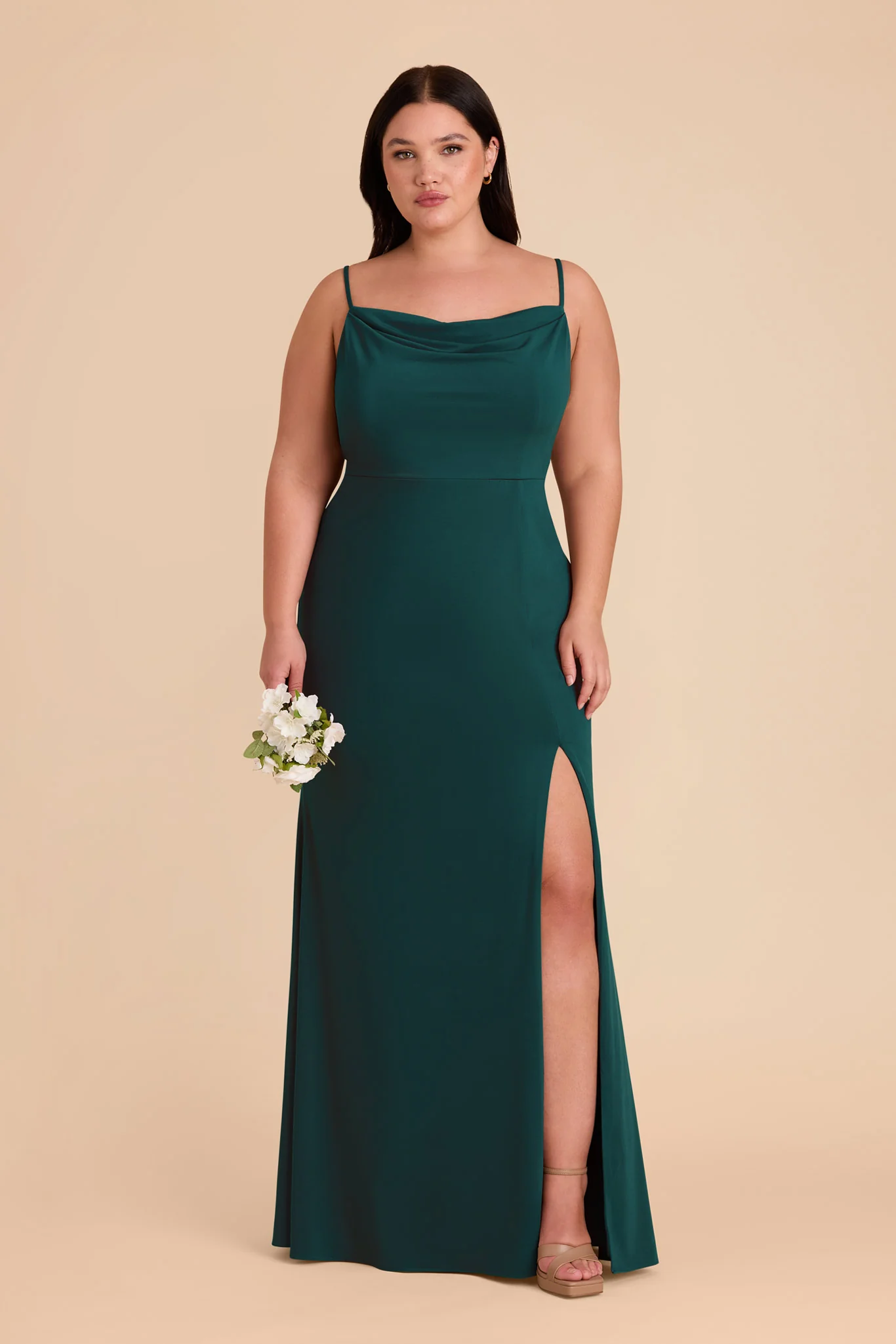 Ash Luxe Stretch Knit Dress - Emerald - Image 2