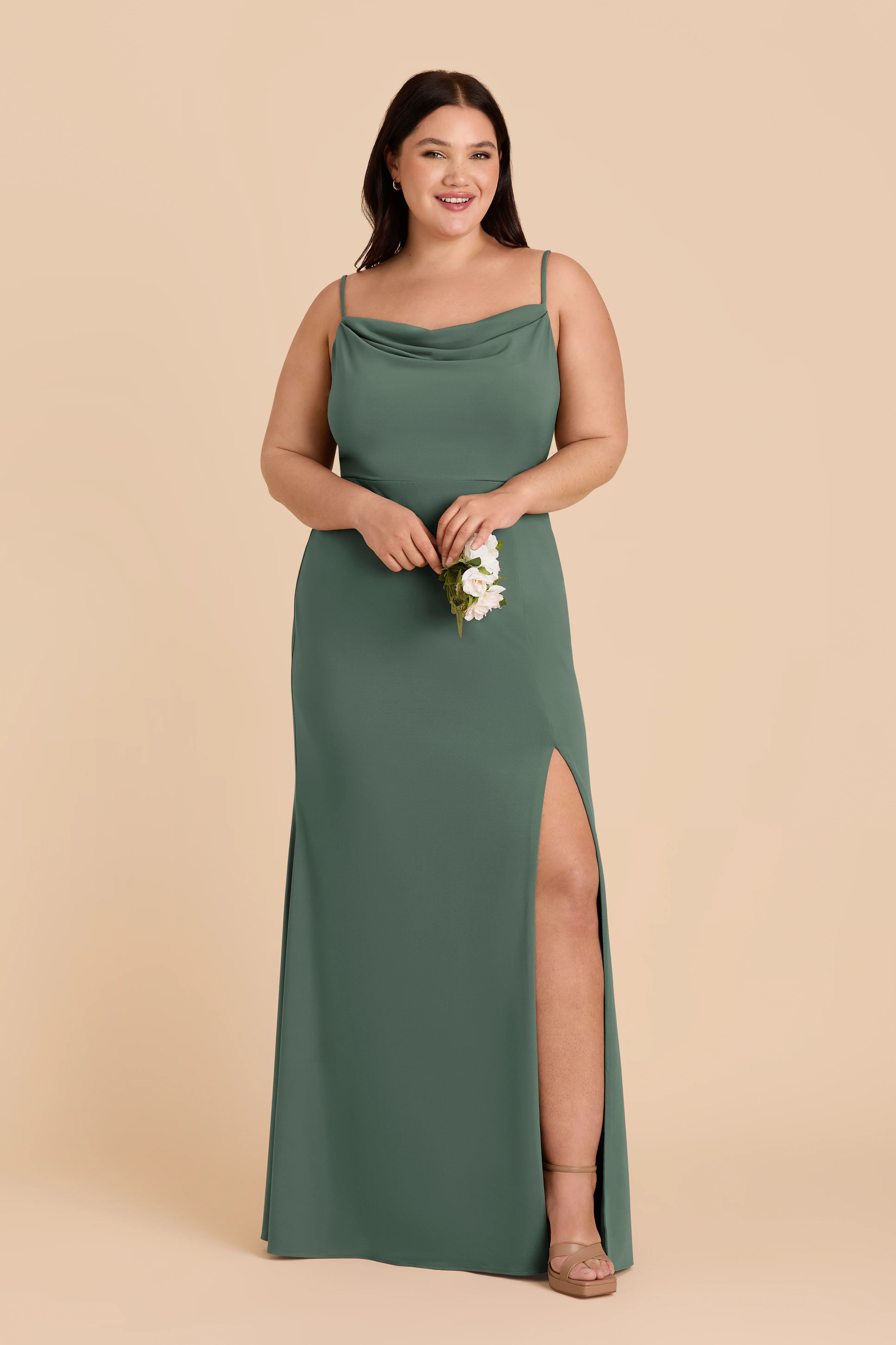 Ash Luxe Stretch Knit Dress - Eucalyptus - Image 2
