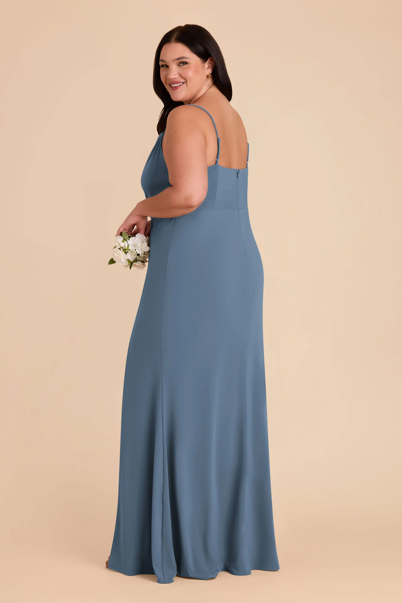 Ash Luxe Stretch Knit Dress - French Blue - Image 9