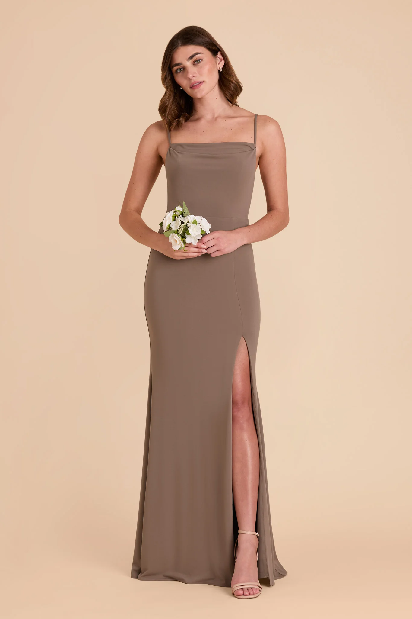 Ash Luxe Stretch Knit Dress - Mocha
