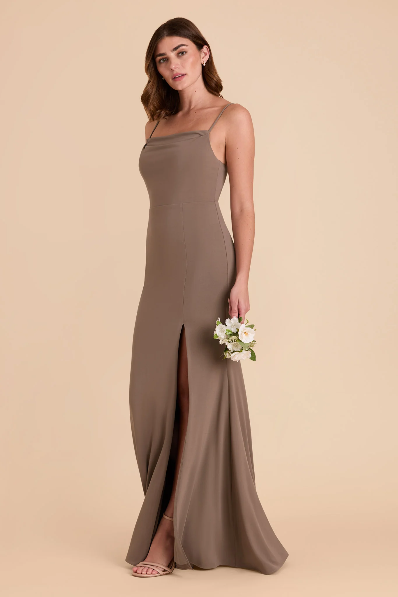 Ash Luxe Stretch Knit Dress - Mocha - Image 4