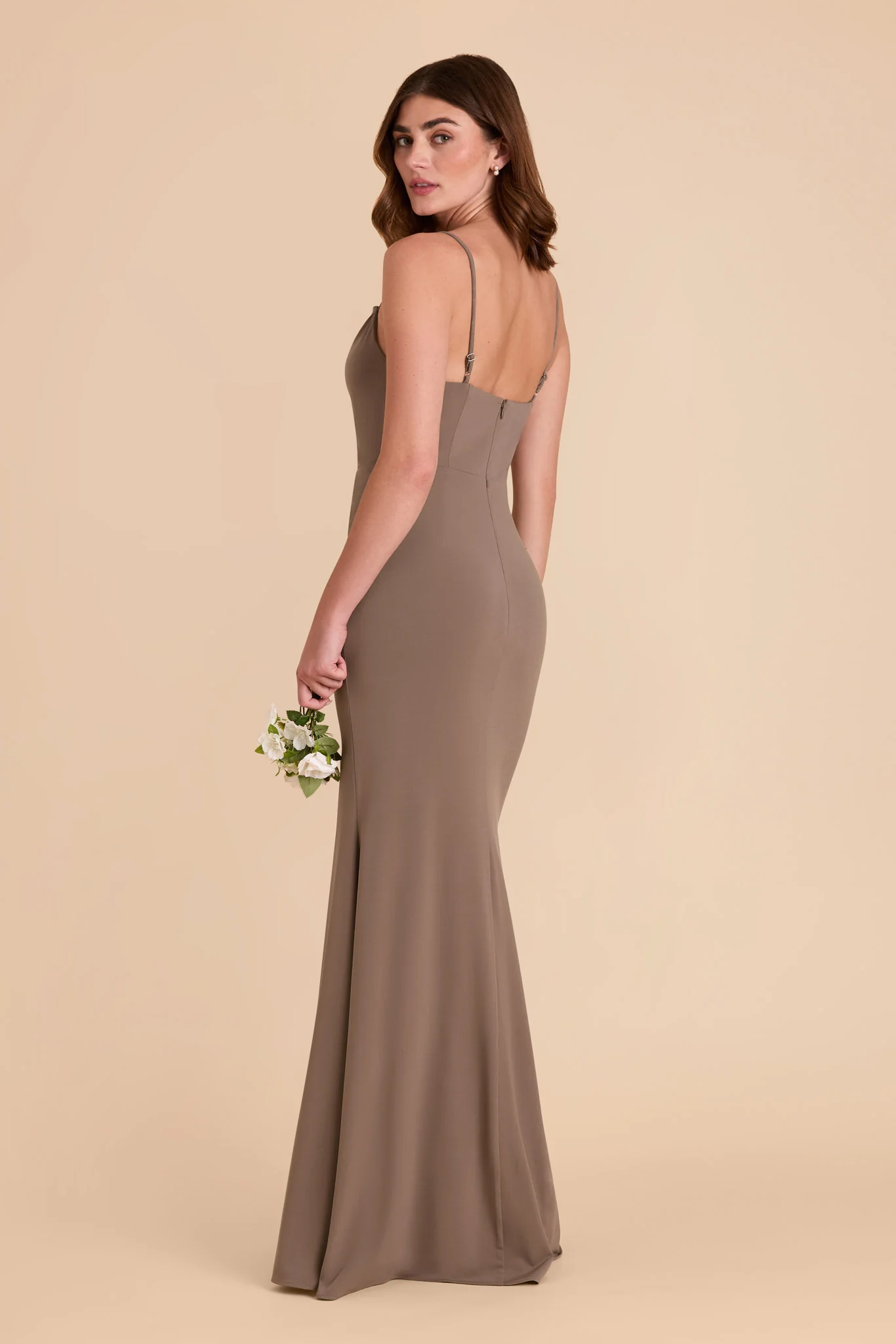 Ash Luxe Stretch Knit Dress - Mocha - Image 6