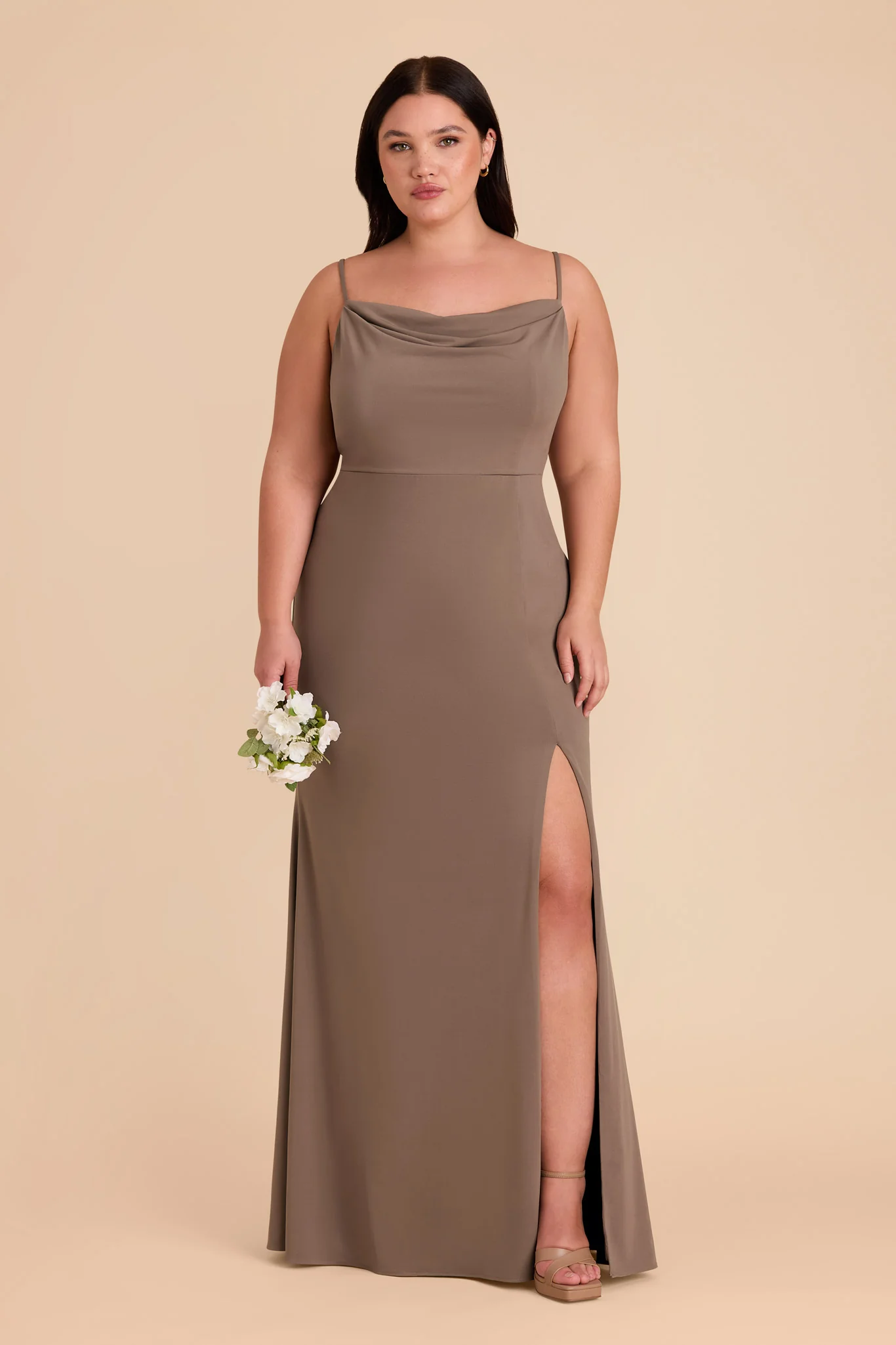 Ash Luxe Stretch Knit Dress - Mocha - Image 8