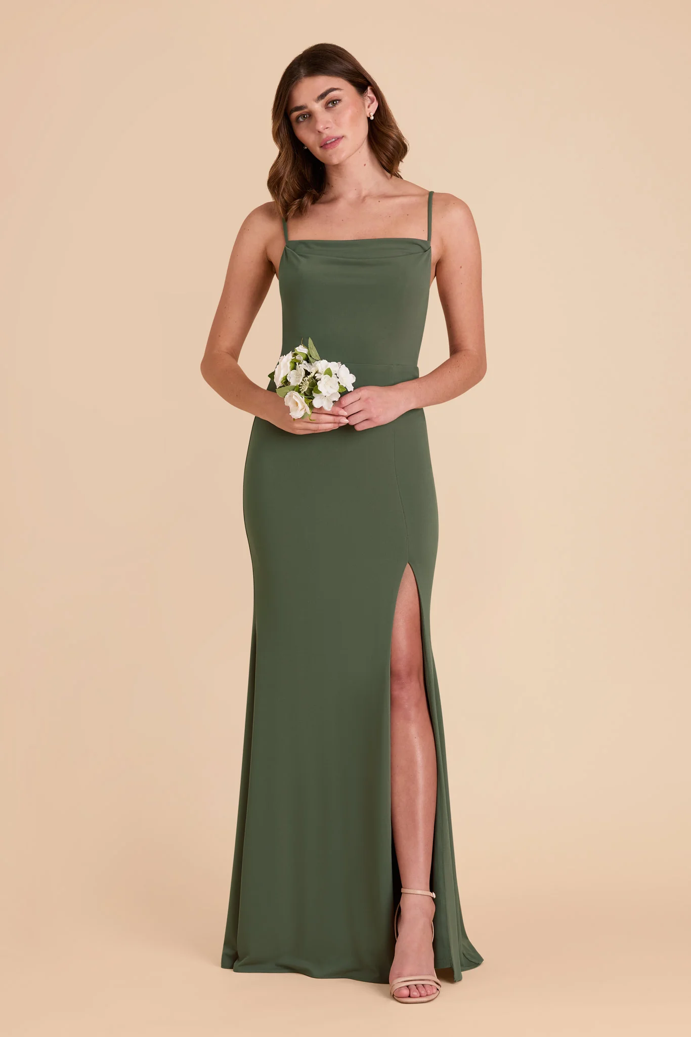 Ash Luxe Stretch Knit Dress - Olive - Image 5
