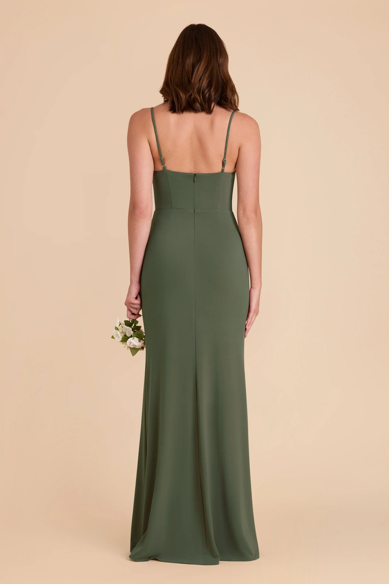 Ash Luxe Stretch Knit Dress - Olive - Image 8